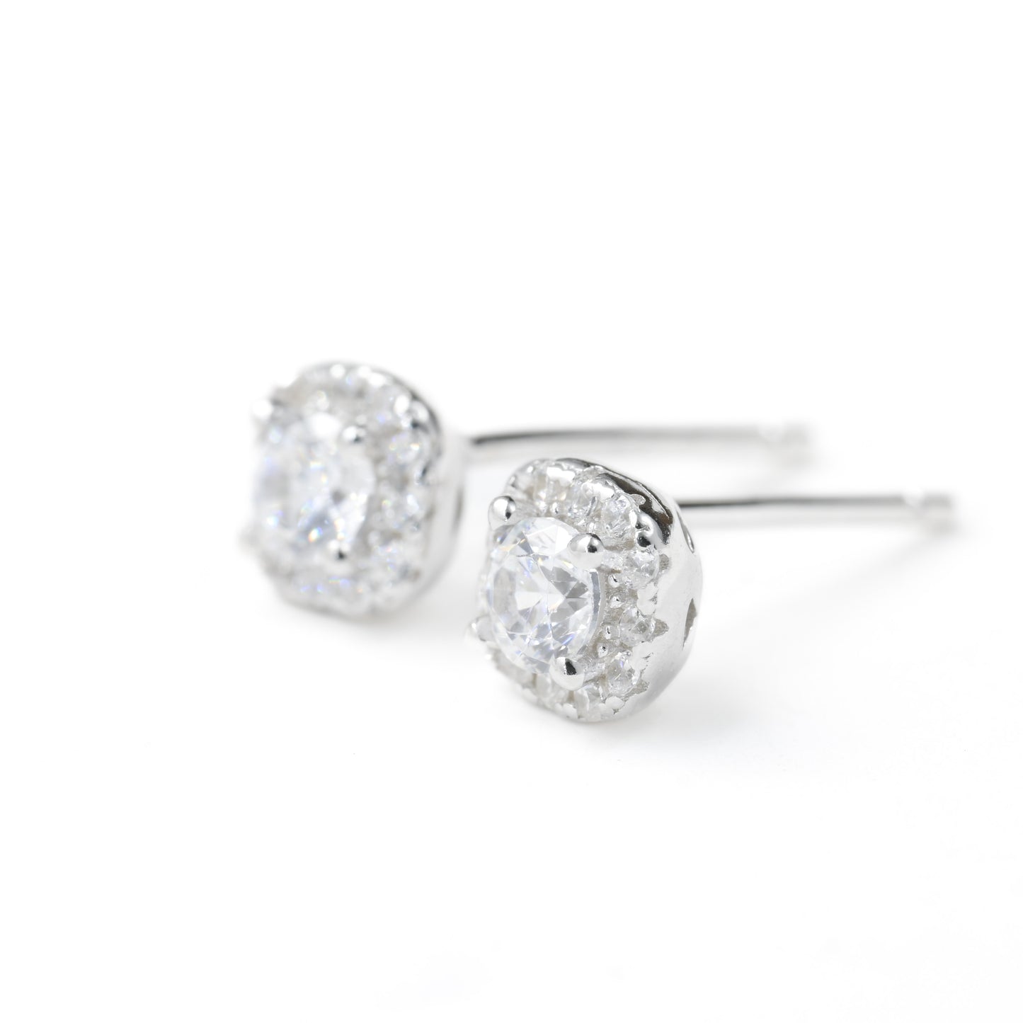 Halo Cushion Diamond Studs