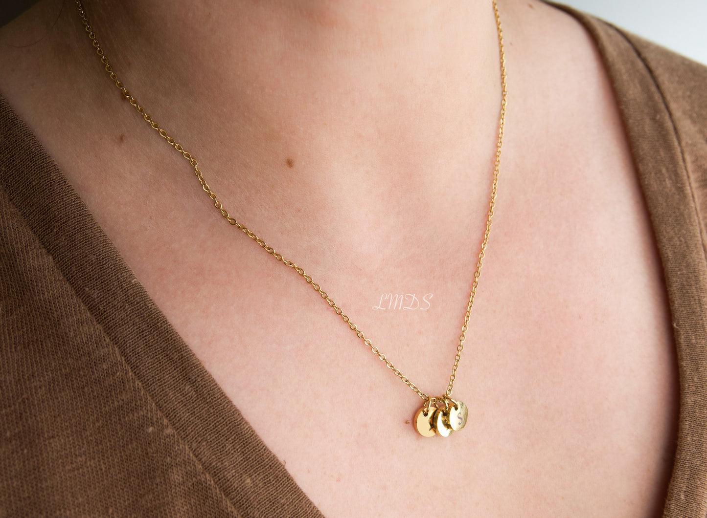 Custom Birth Flower, Birthstone and Initial Necklace