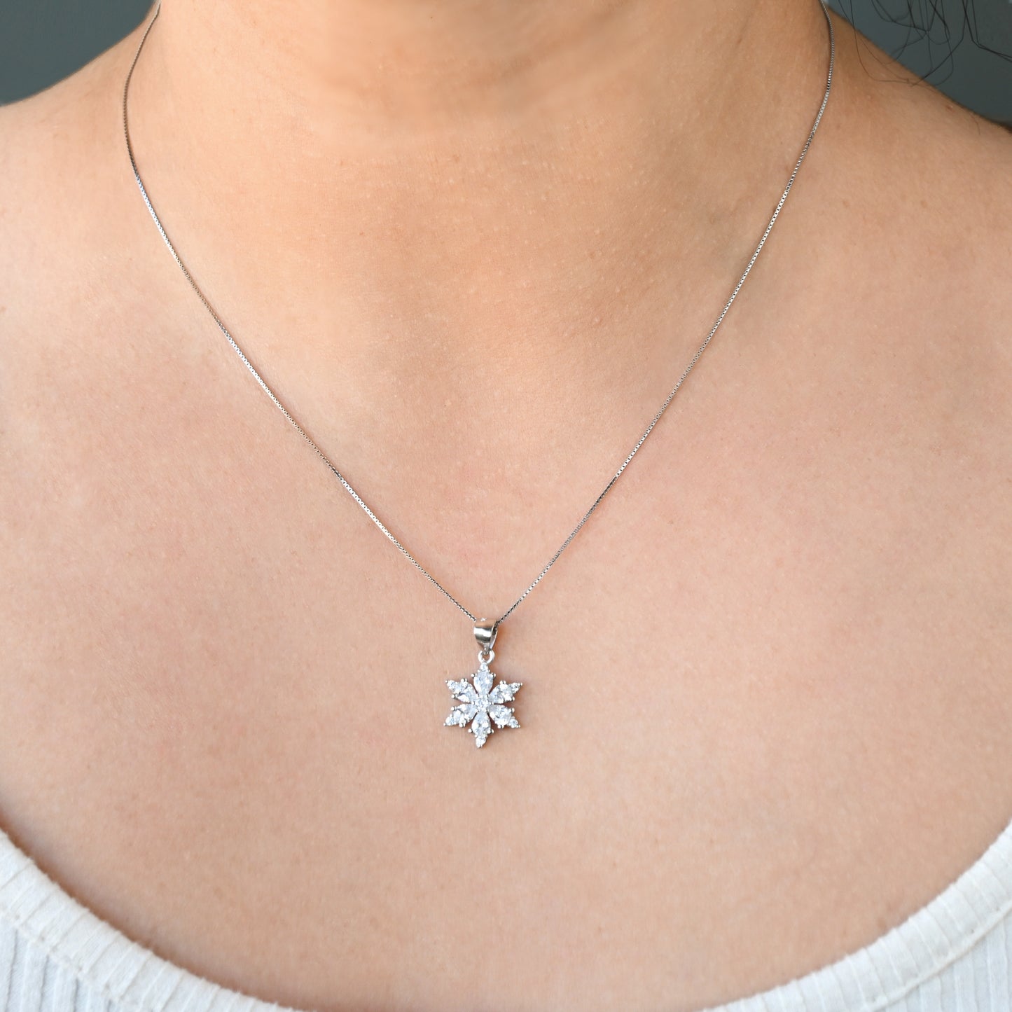 925 Silver Snowflake Necklace