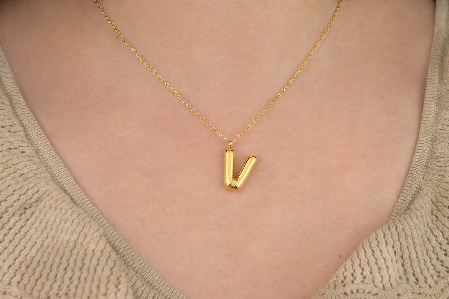Molten Initial Necklace