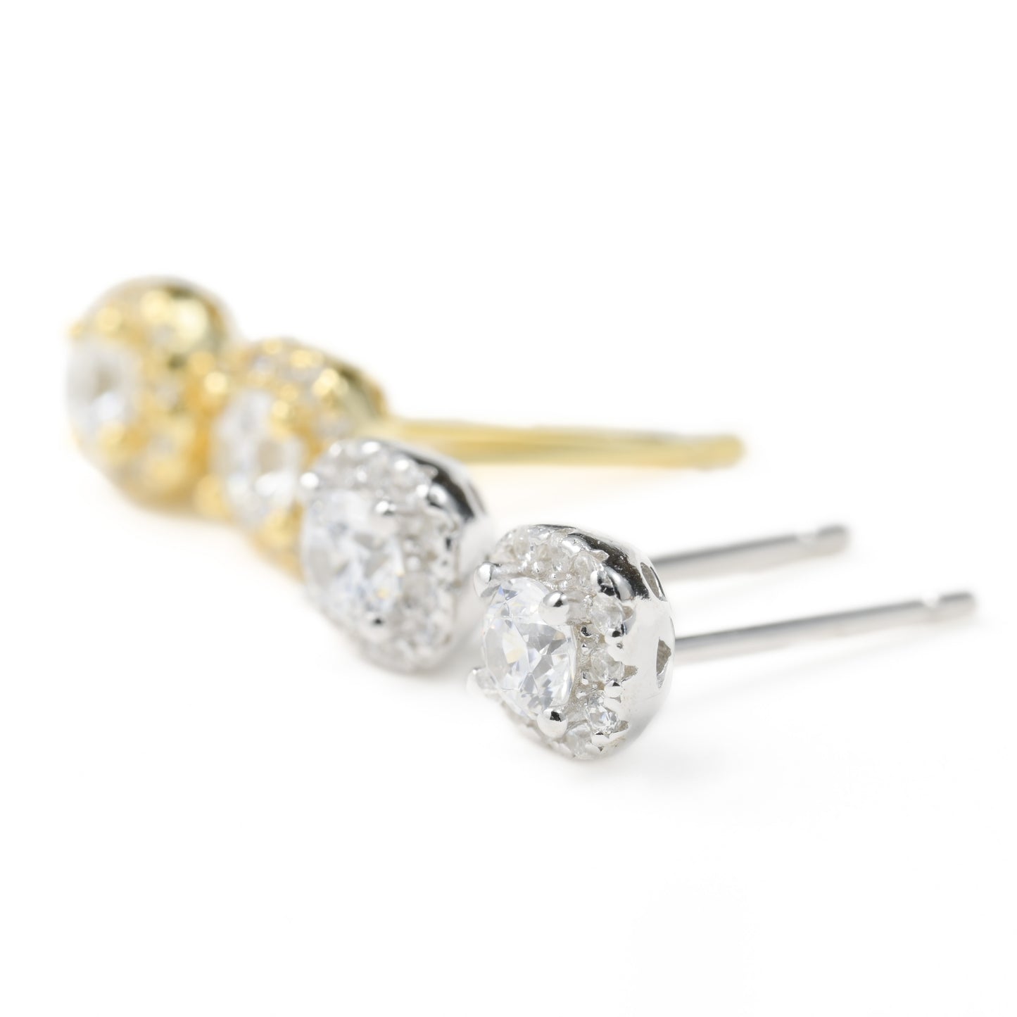 Halo Cushion Diamond Studs
