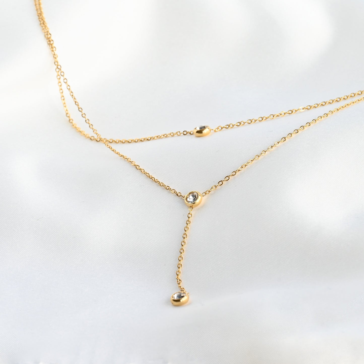 Bezel Trio Necklace