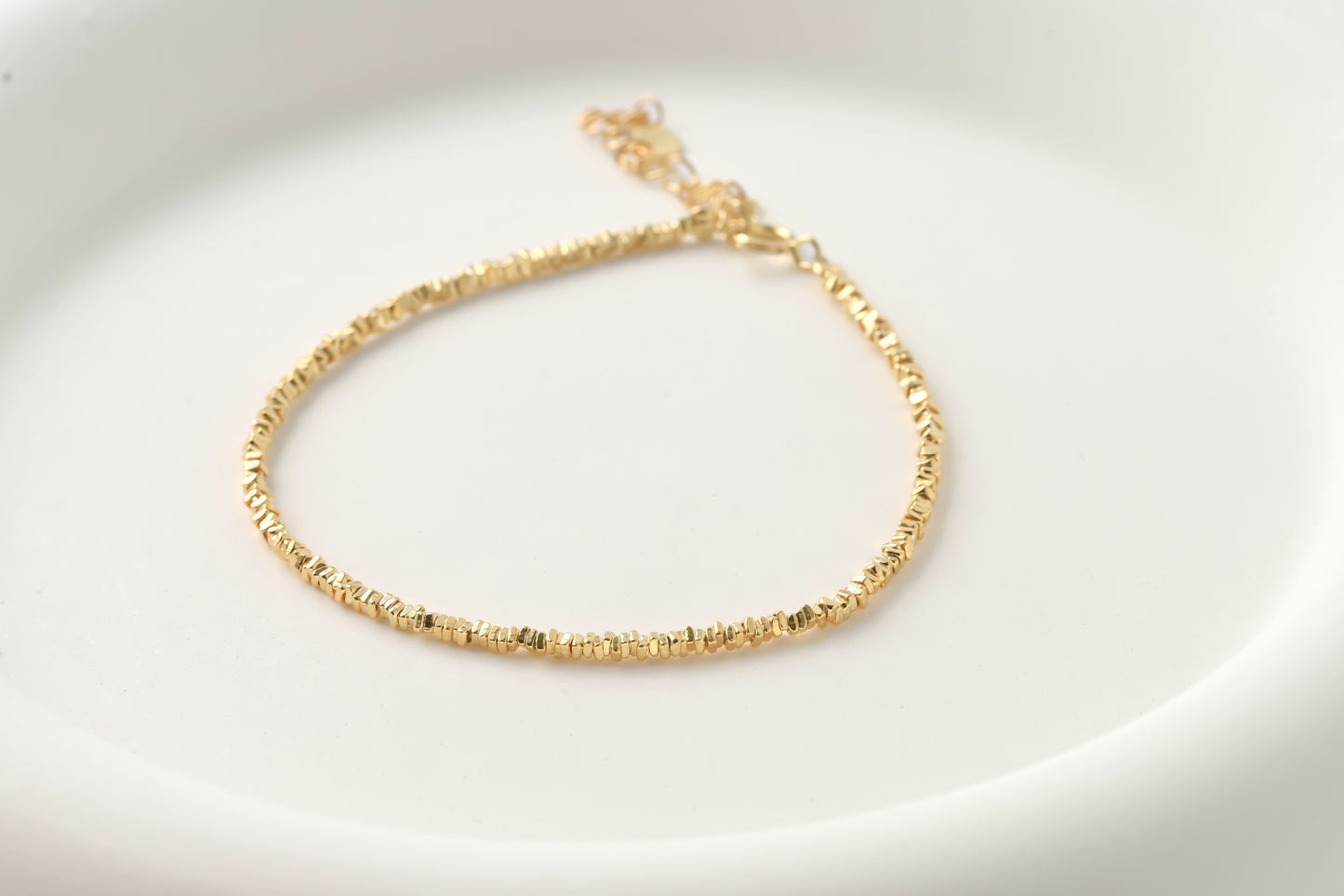 Solid Silver Bead Bracelet