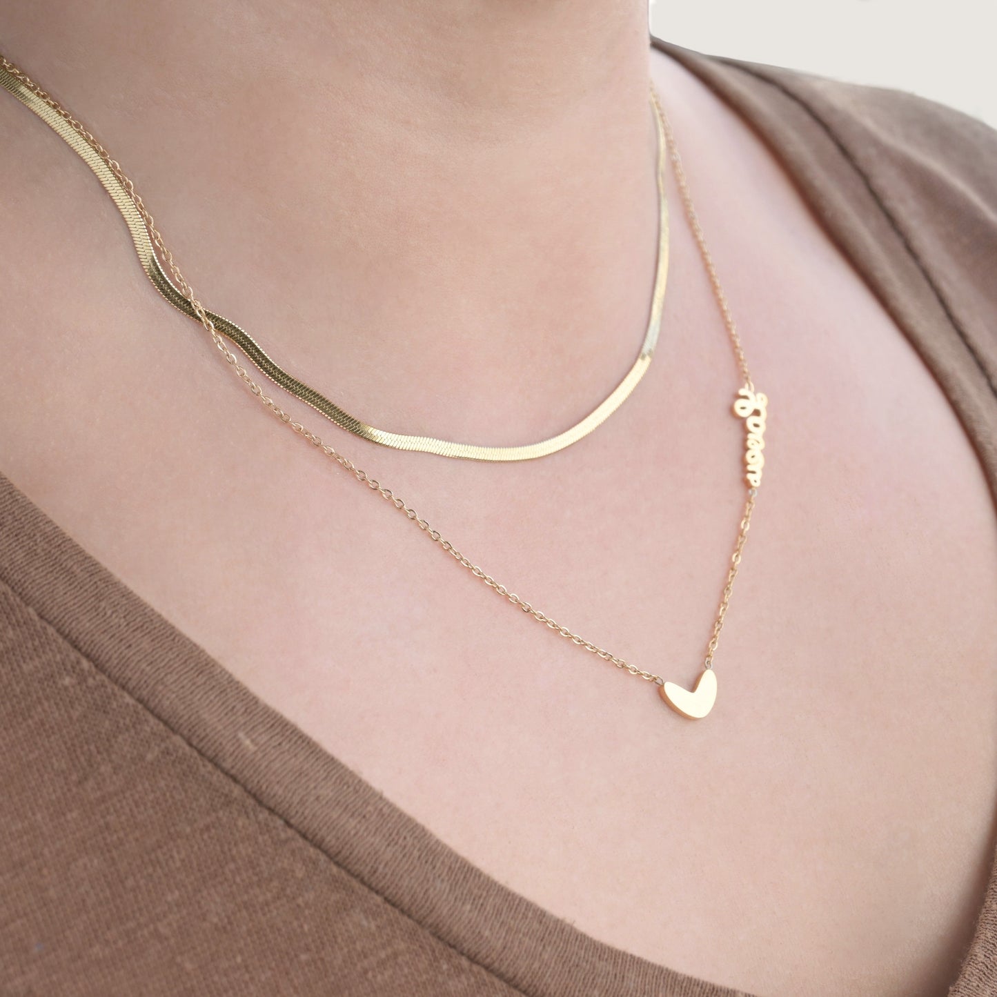 Layered Heart&Love Necklace