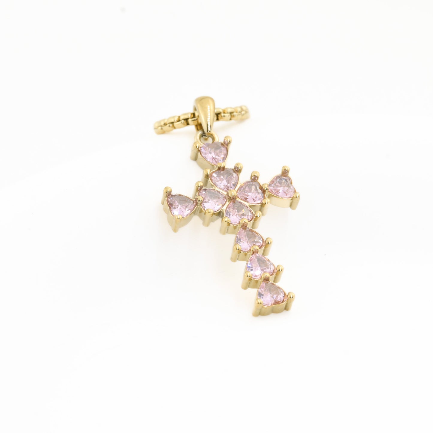 Long Diamond Cross Necklace