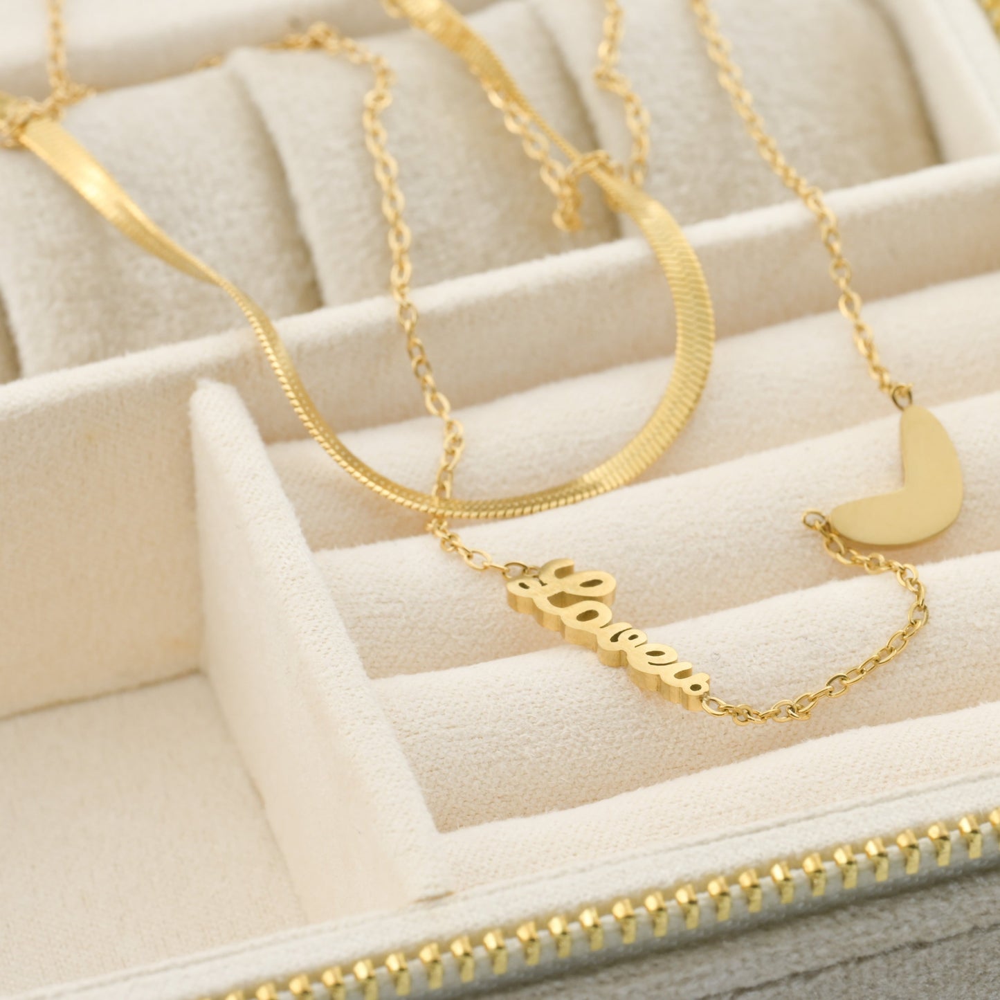 Layered Heart&Love Necklace