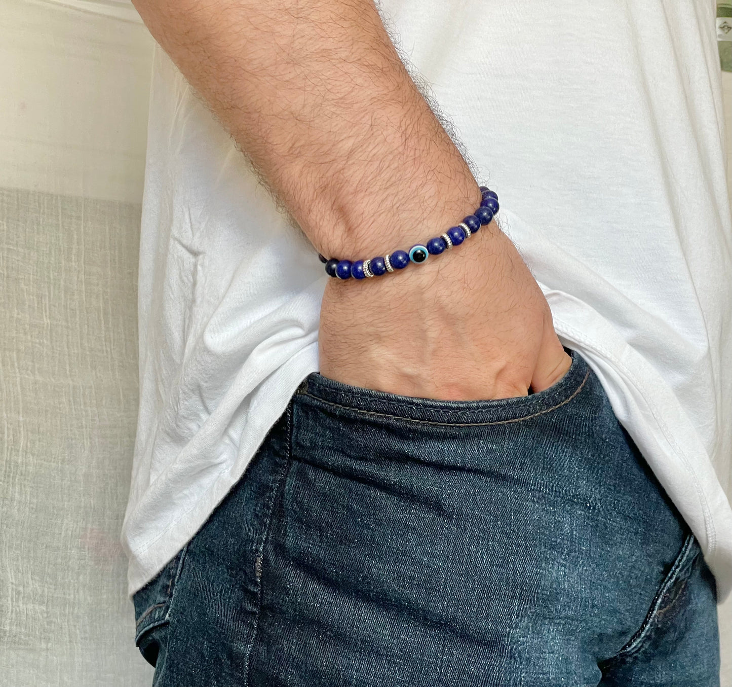Evil Eye Natural Stone Bracelet