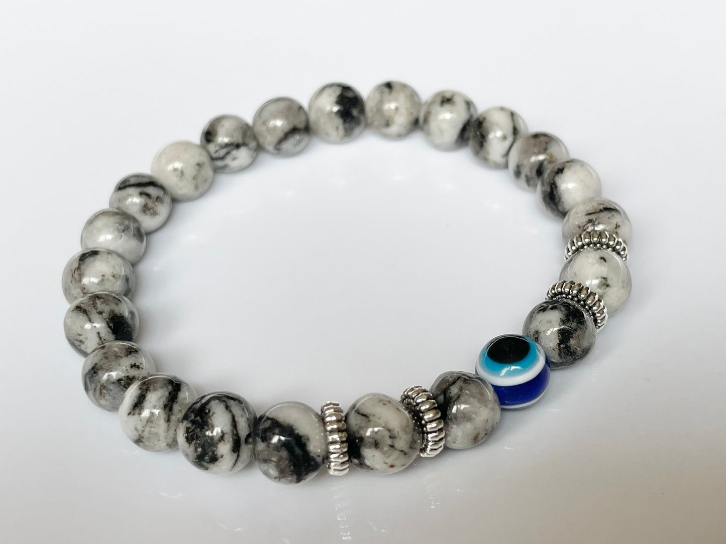 Evil Eye Natural Stone Bracelet