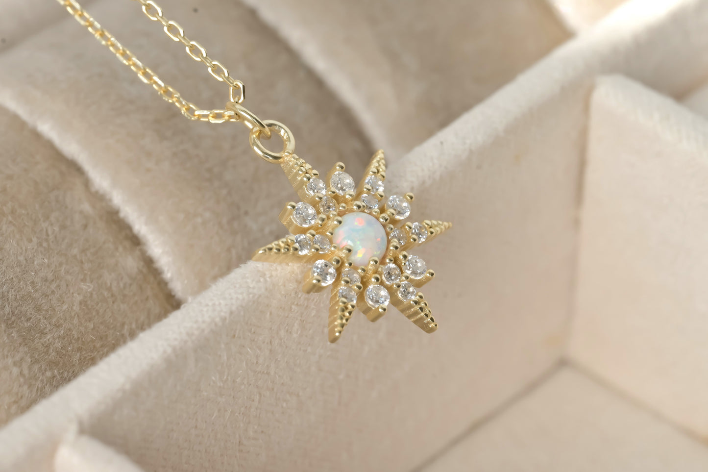 Opal North Star Necklace
