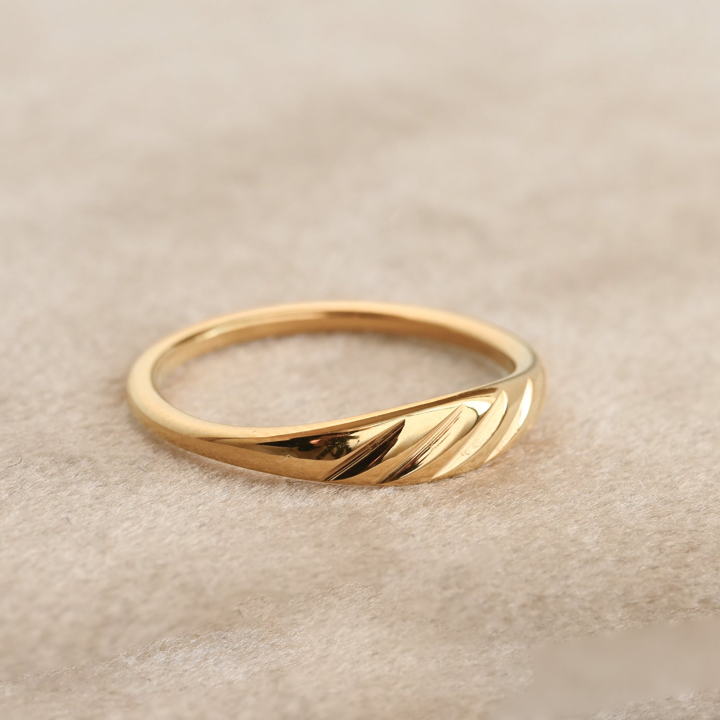 Striped Signet Ring