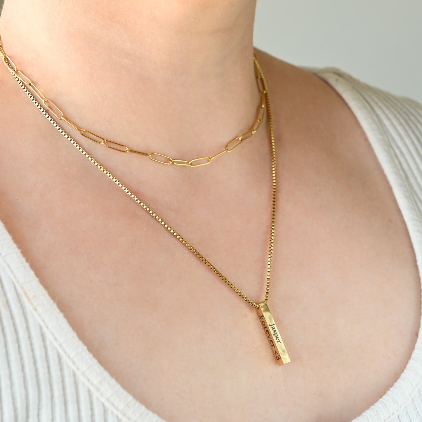 Engraved Bar Necklace