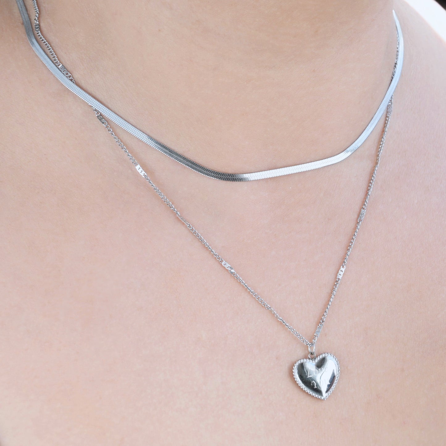 Layered Heart Necklace