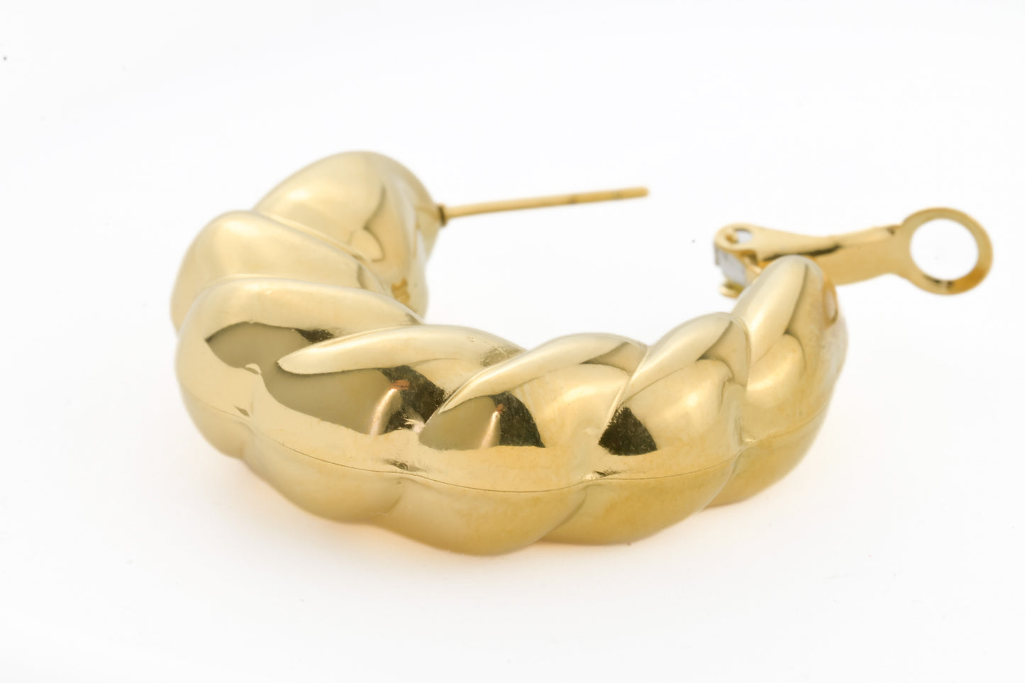 Oversized Puffed Croissant Hoops