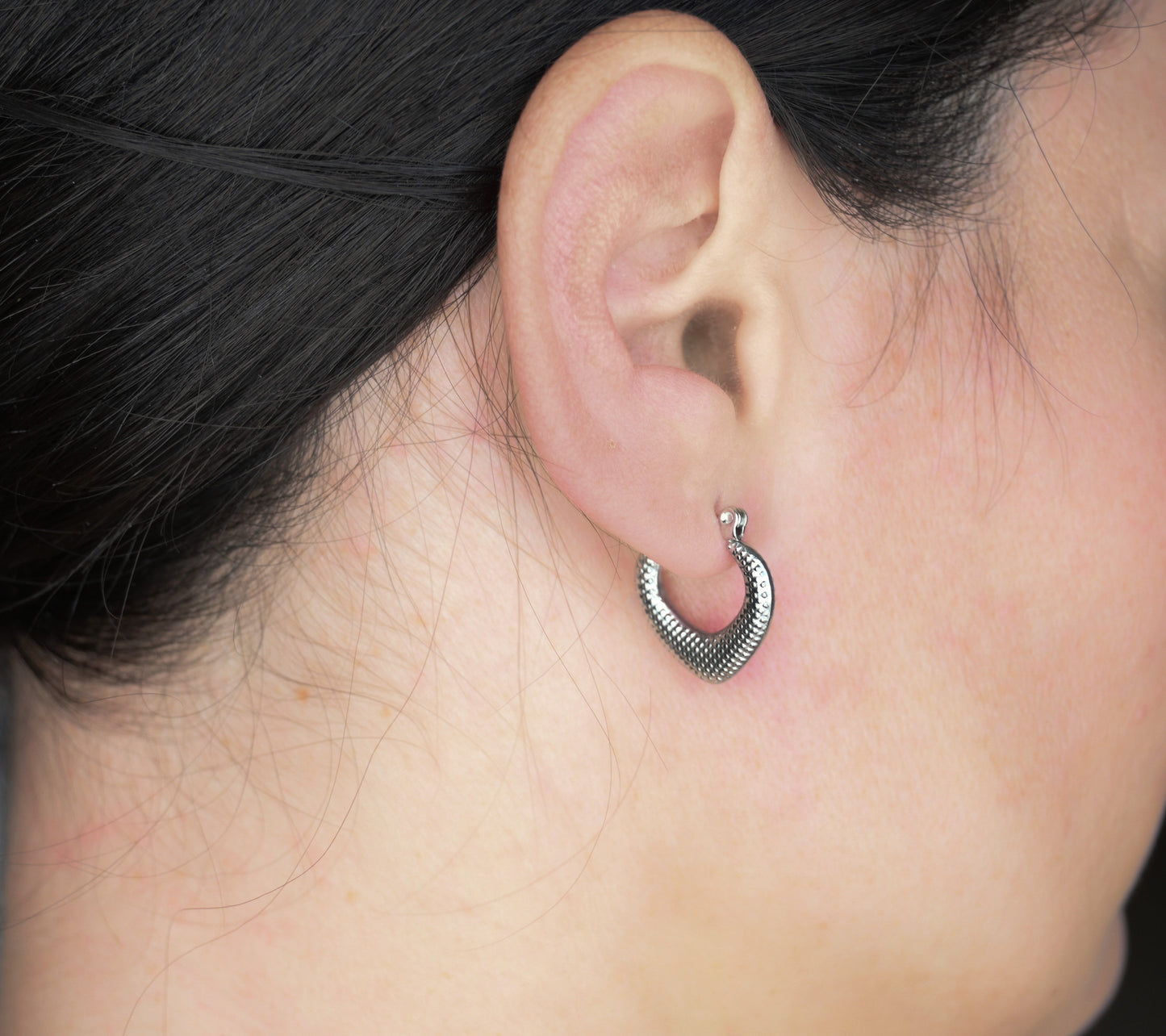 Textured Rhombus Hoops