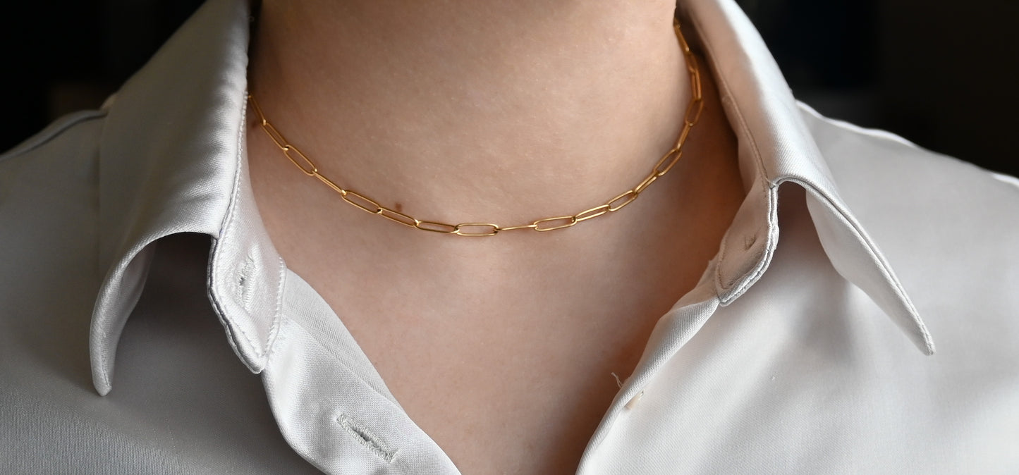 Dainty Paperclip Necklace