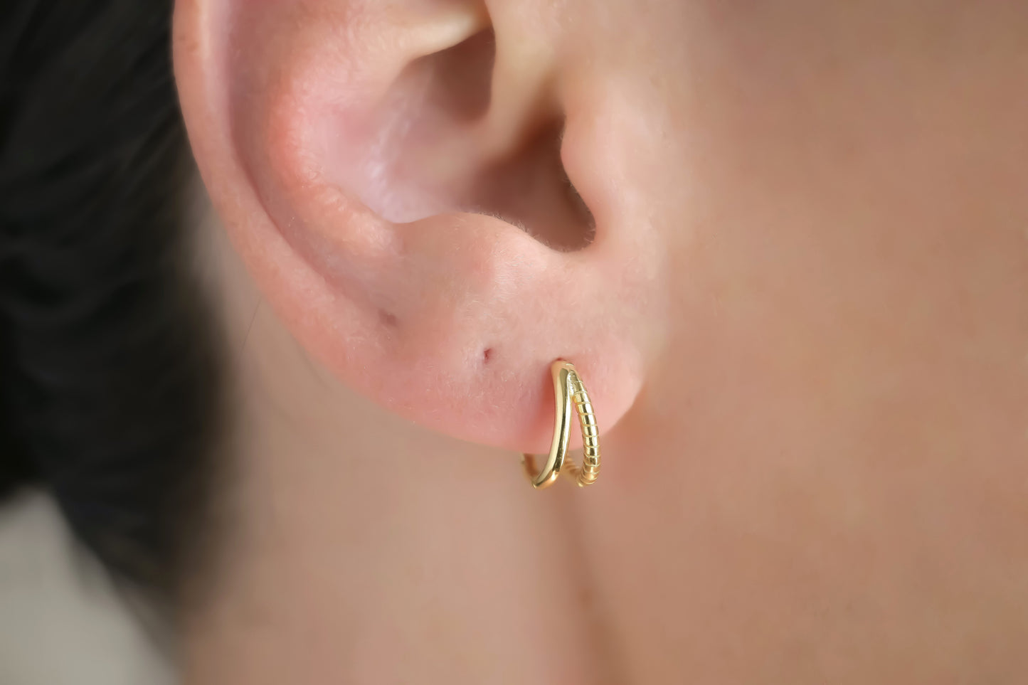 Silver Small Split Hoops