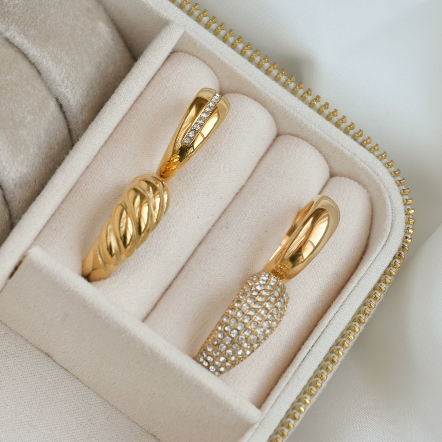 18k Gold Dome Rings