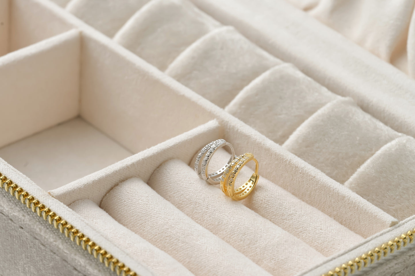 Silver Small Split Hoops