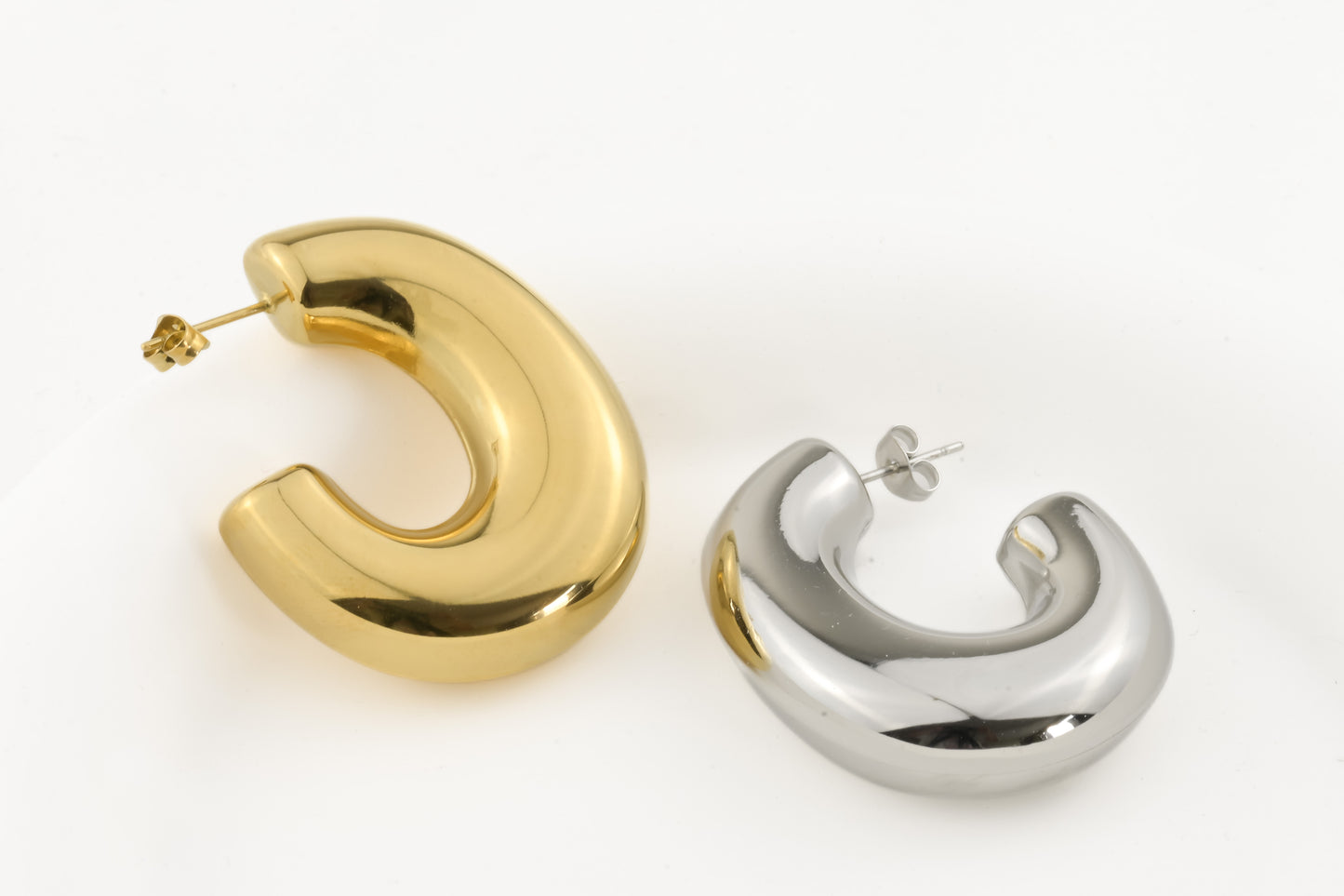 Chunky Elongated Hoops