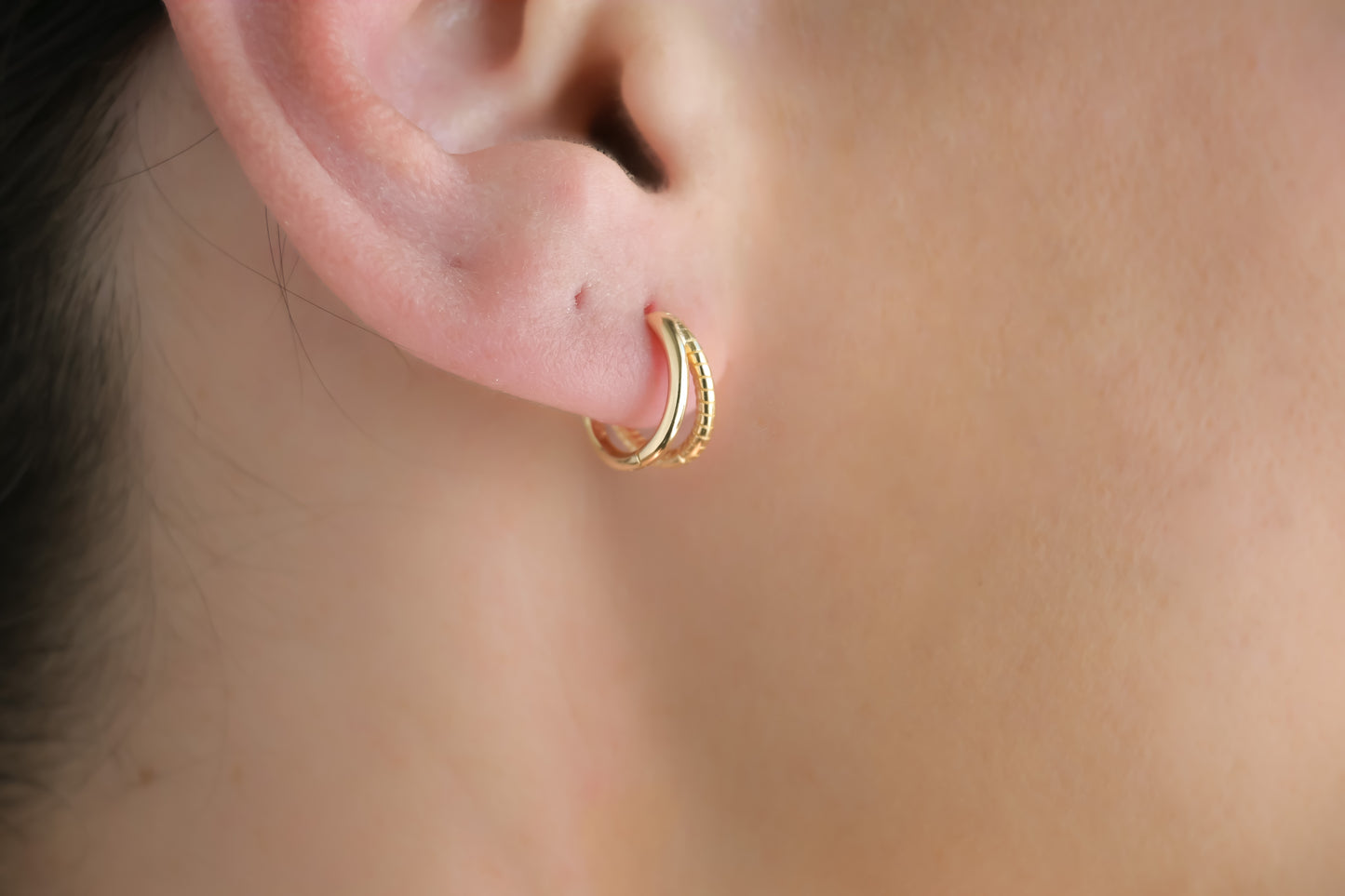 Silver Small Split Hoops