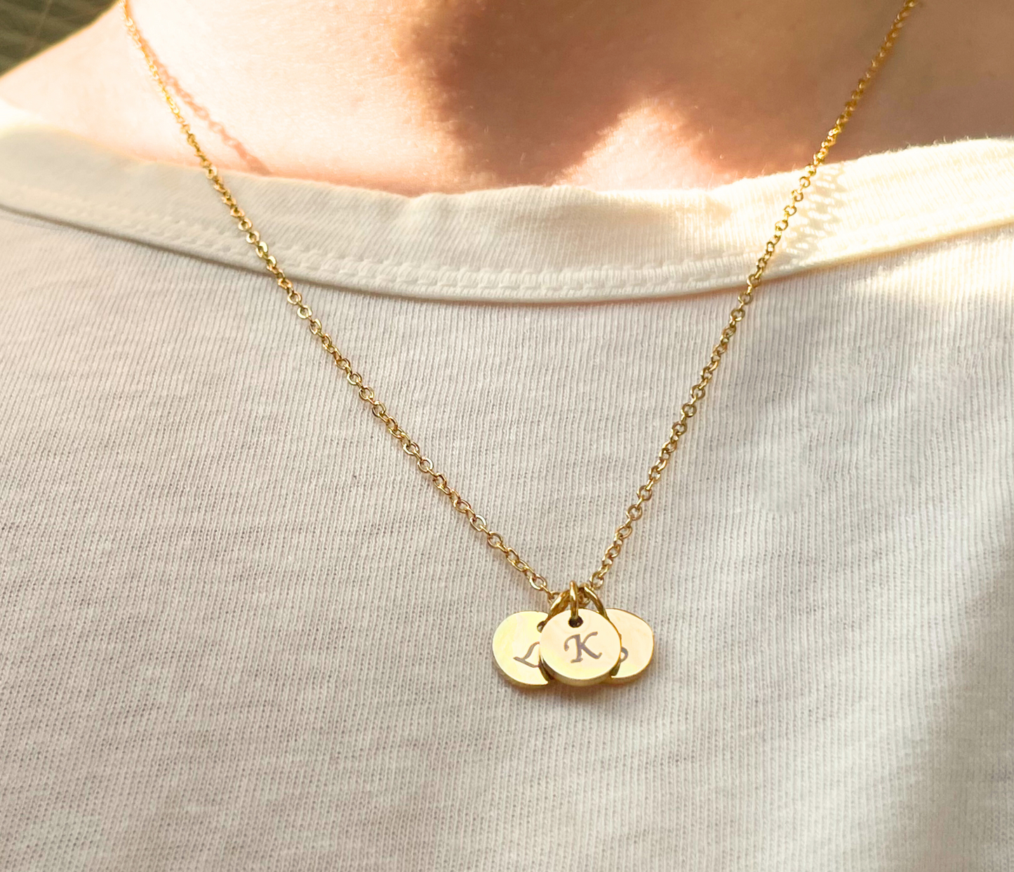 Custom Birth Flower, Birthstone and Initial Necklace