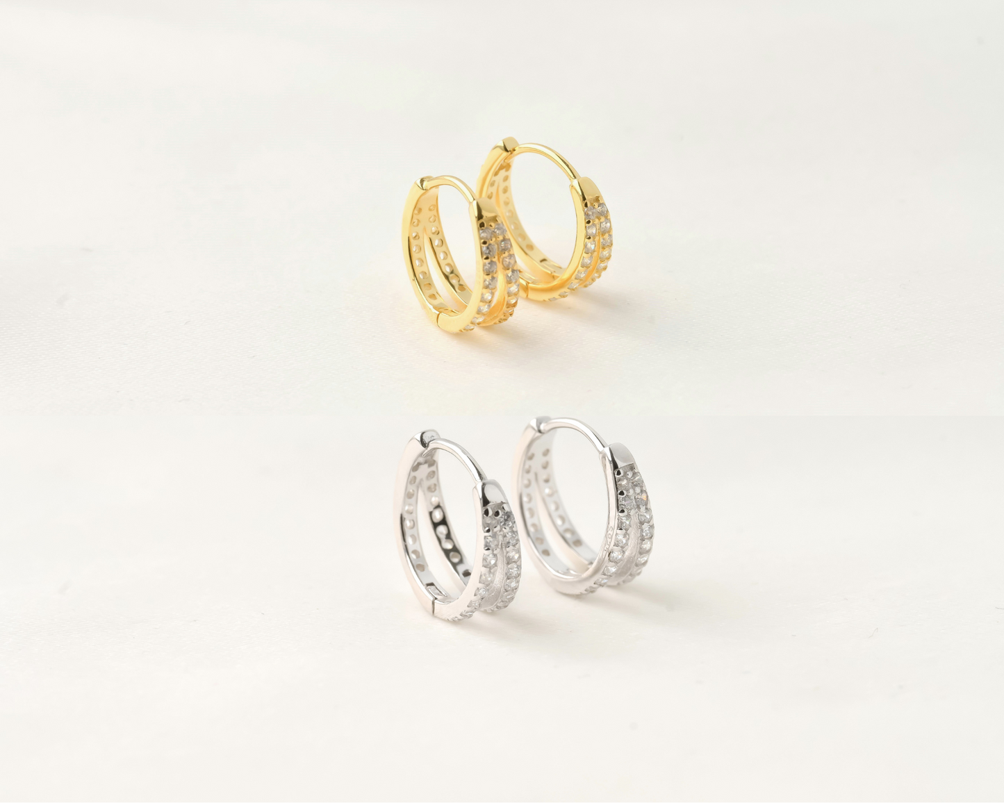 Silver Small Split Hoops