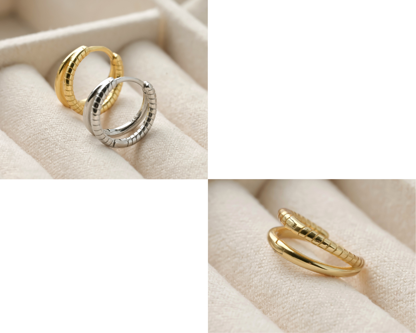 Silver Small Split Hoops