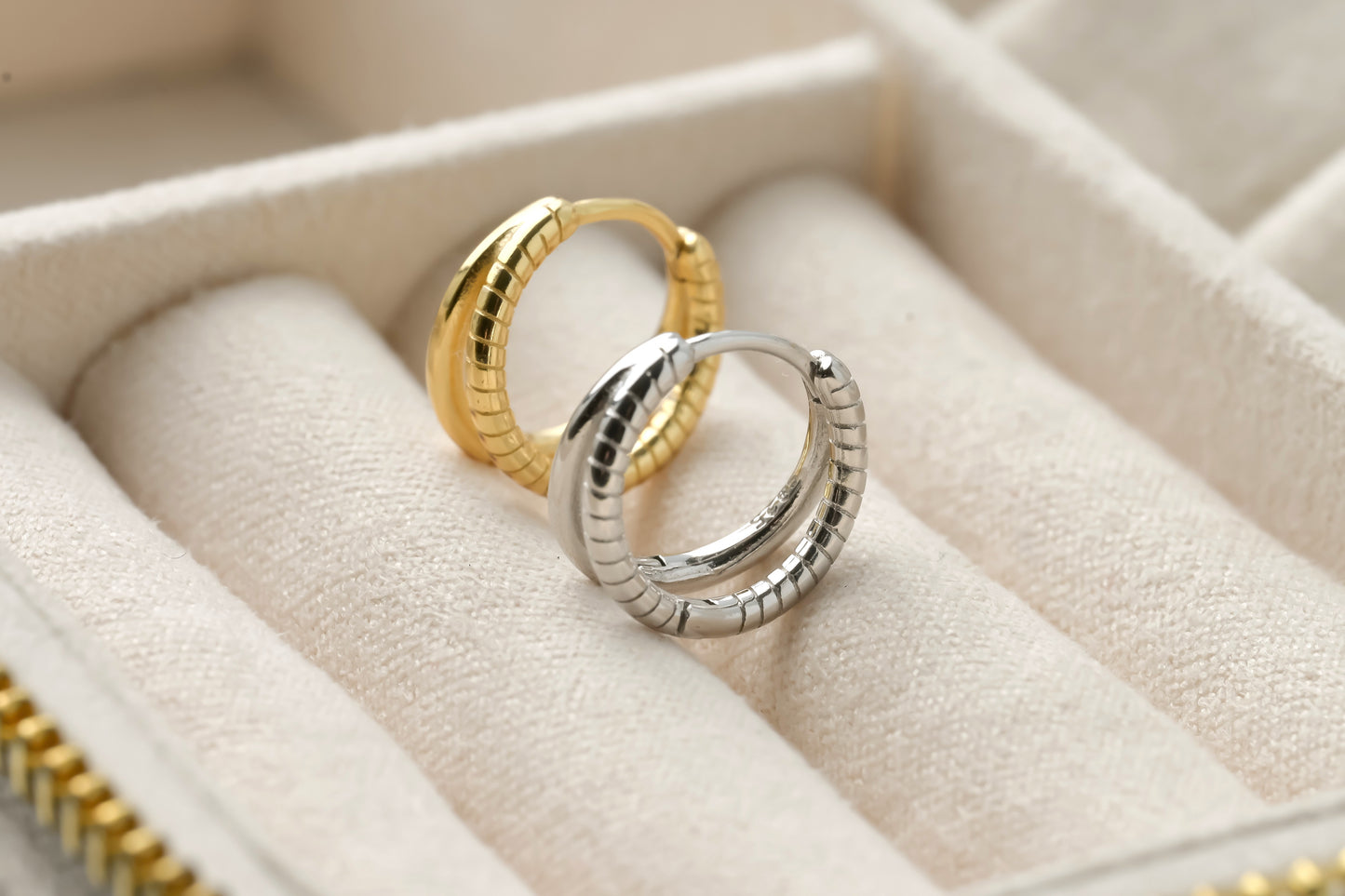 Silver Small Split Hoops