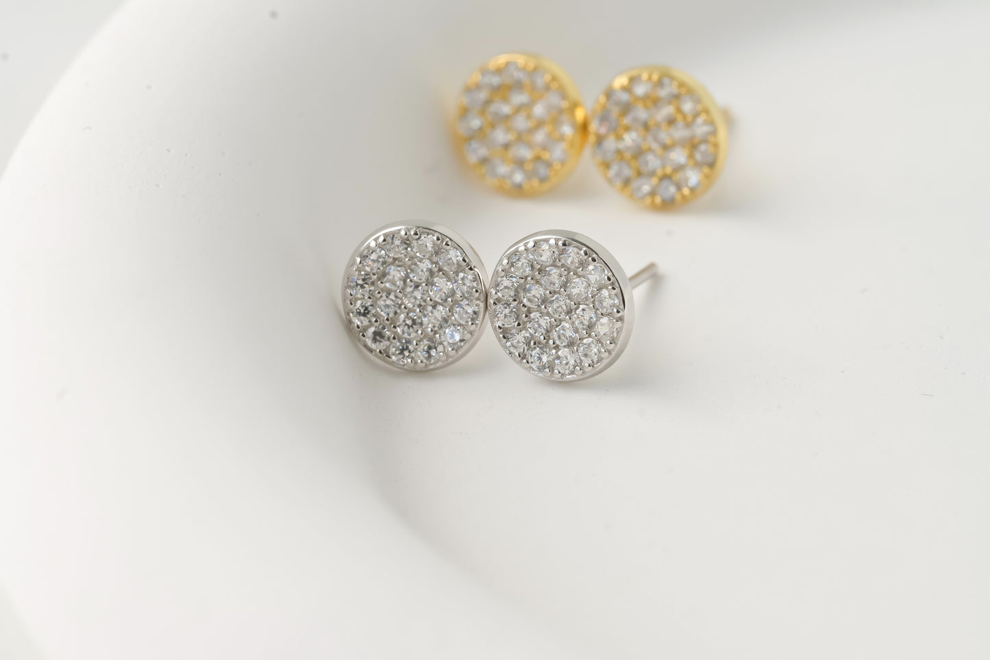 Medium Pave Diamond Studs