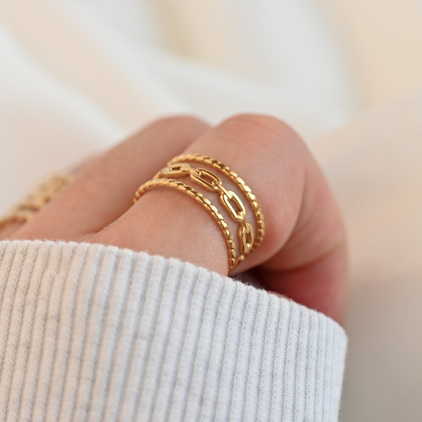 Layered Gold Rings