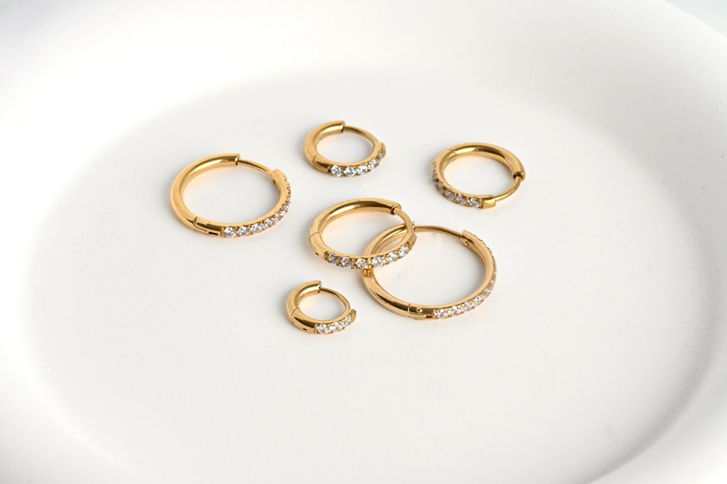 Pavé Diamond Hoops
