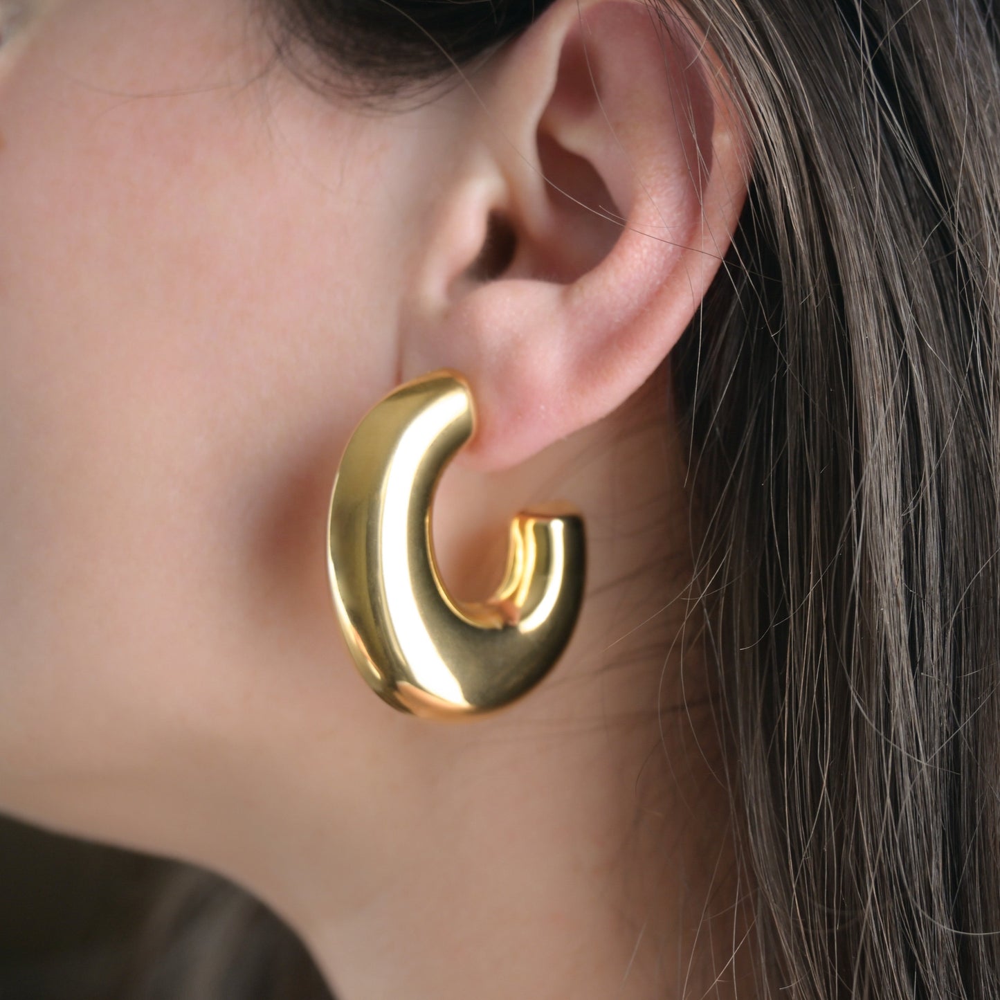 Chunky Elongated Hoops