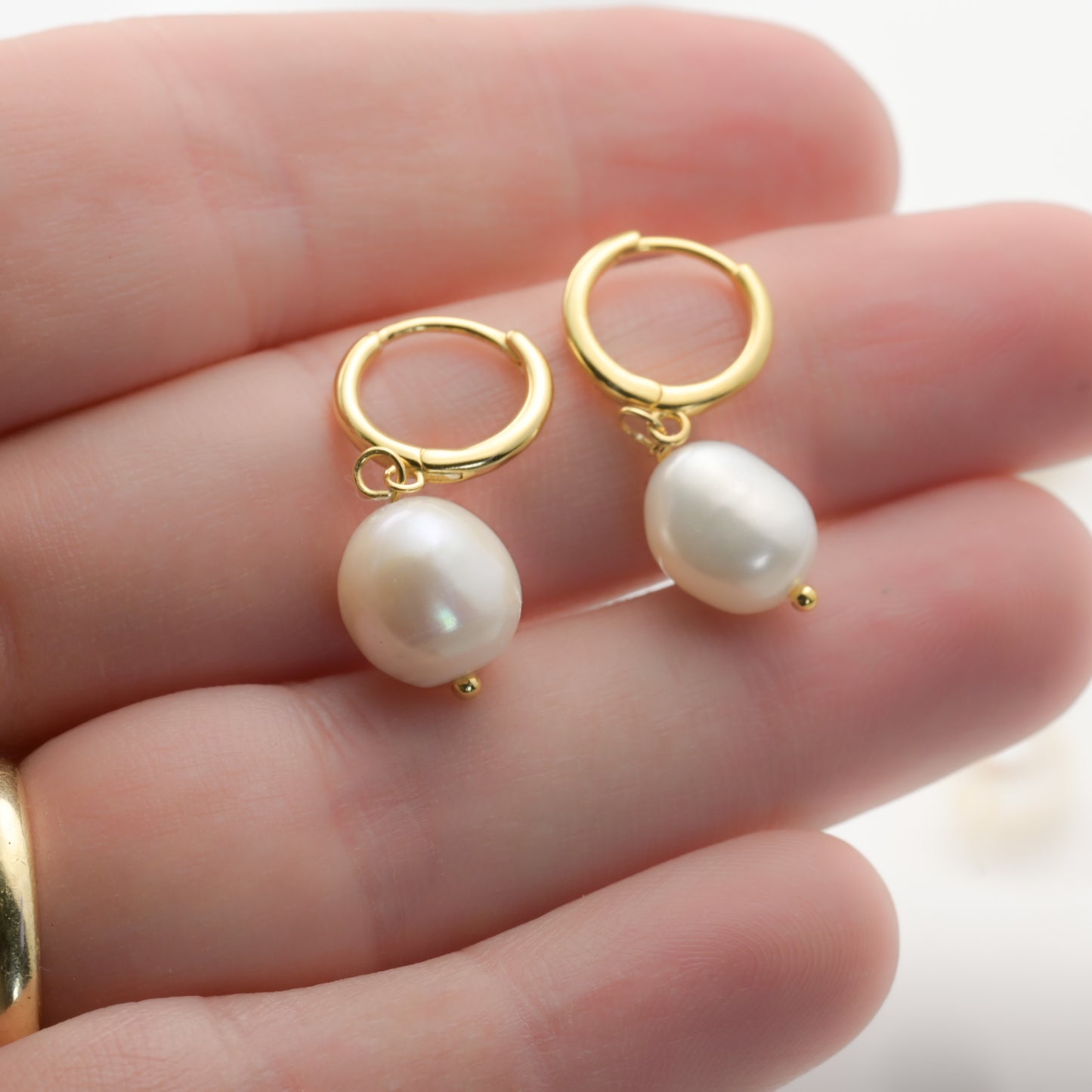 Silver Pearl Drop Earrings