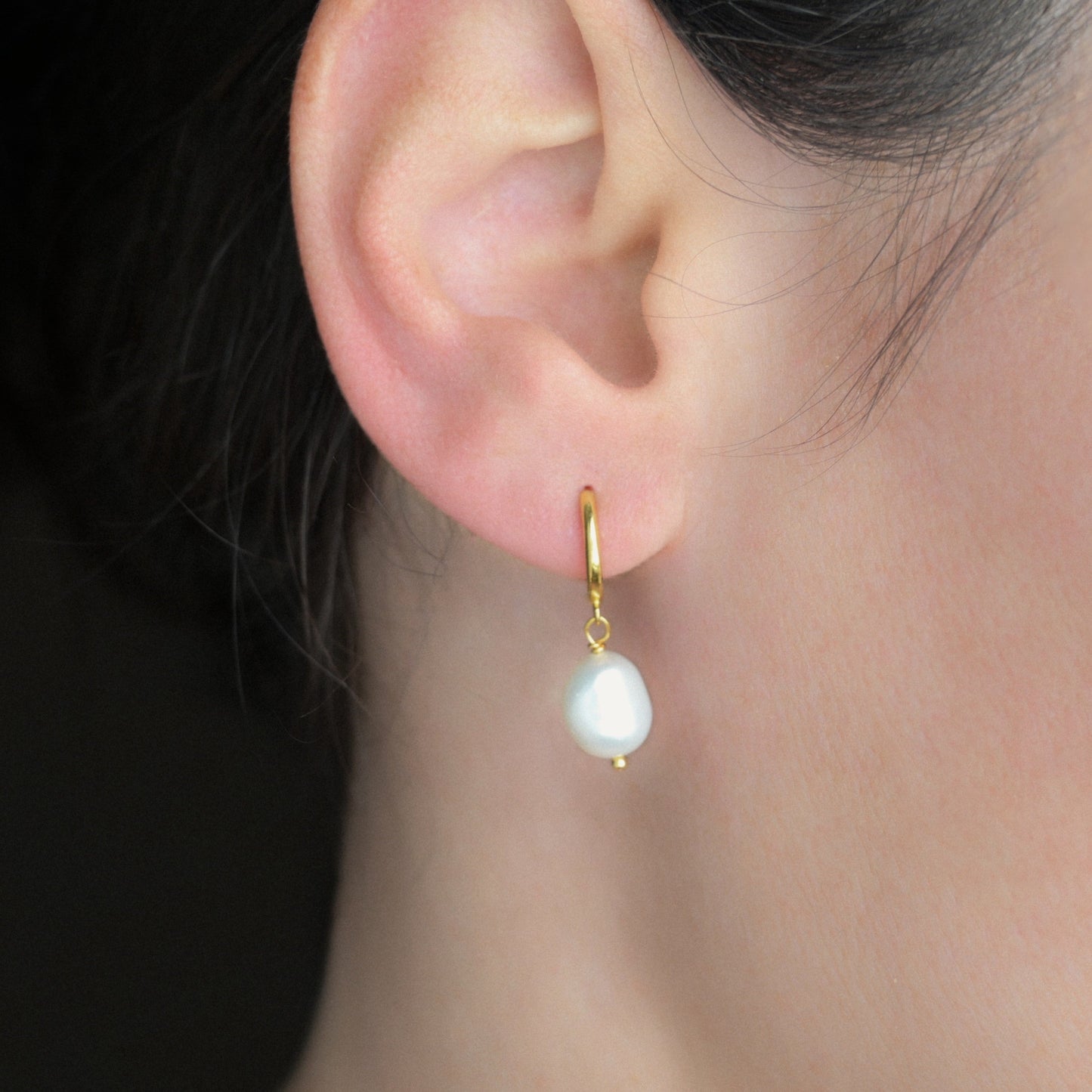 Silver Pearl Drop Earrings