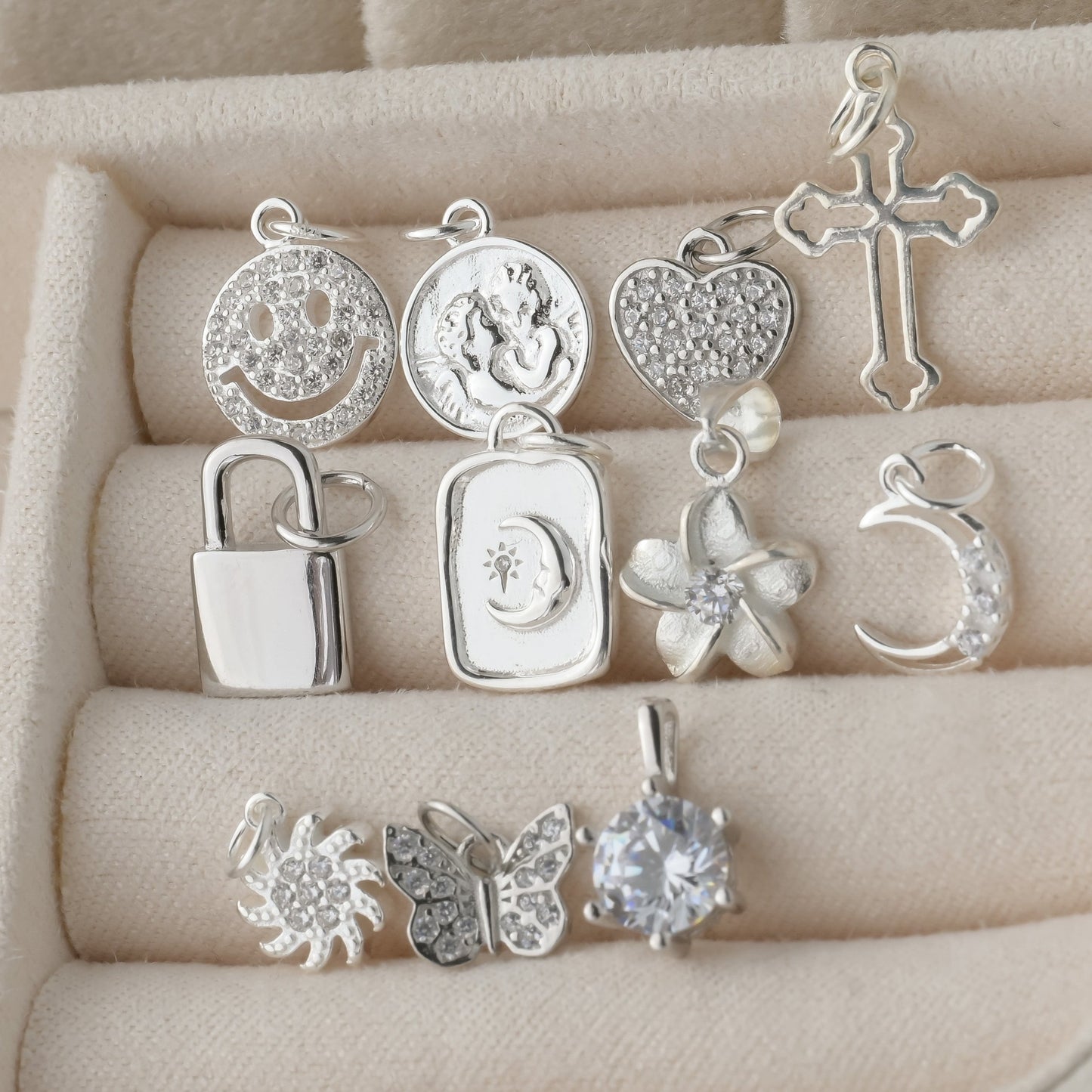 925 Silver Charm Necklace Collection- SILVER