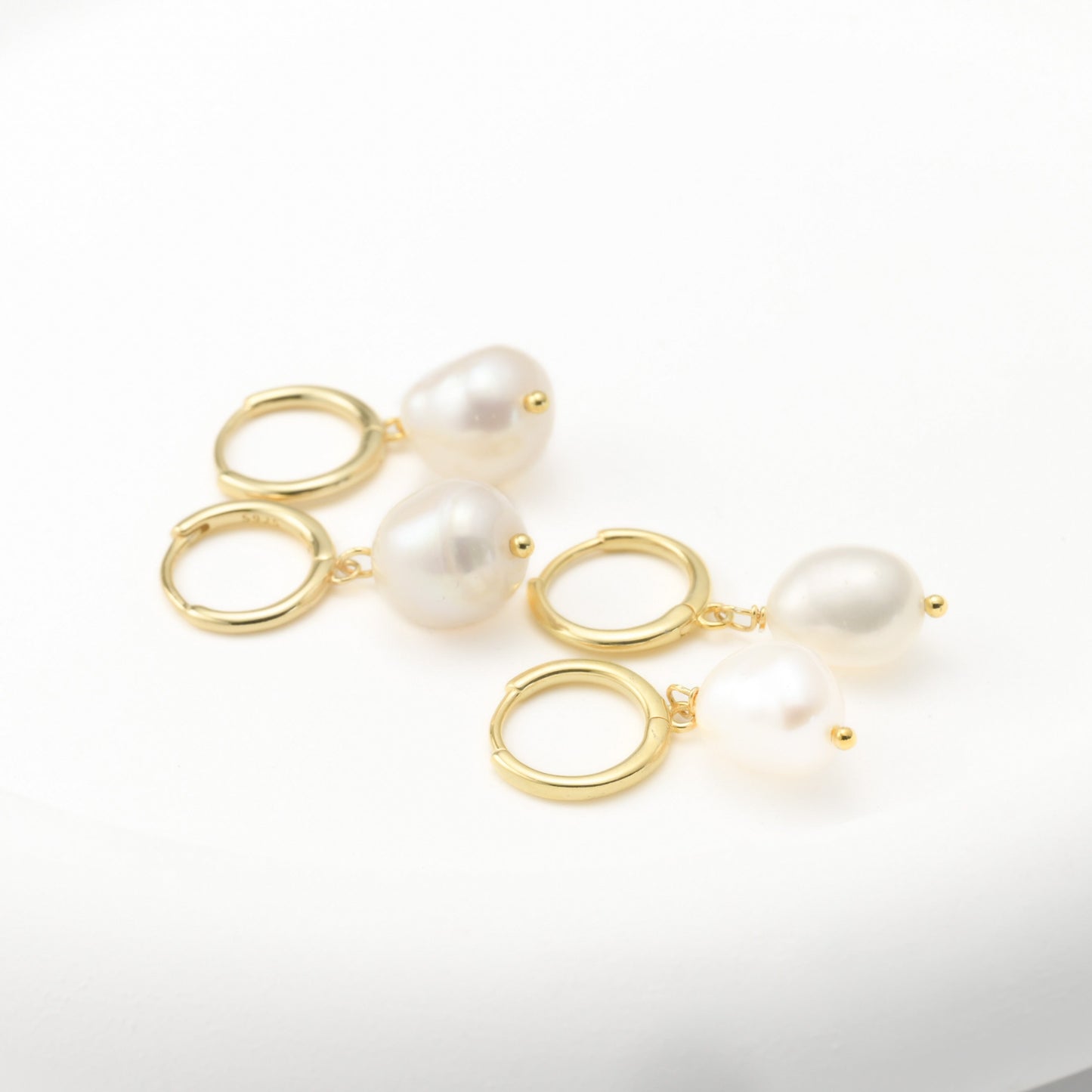 Silver Pearl Drop Earrings