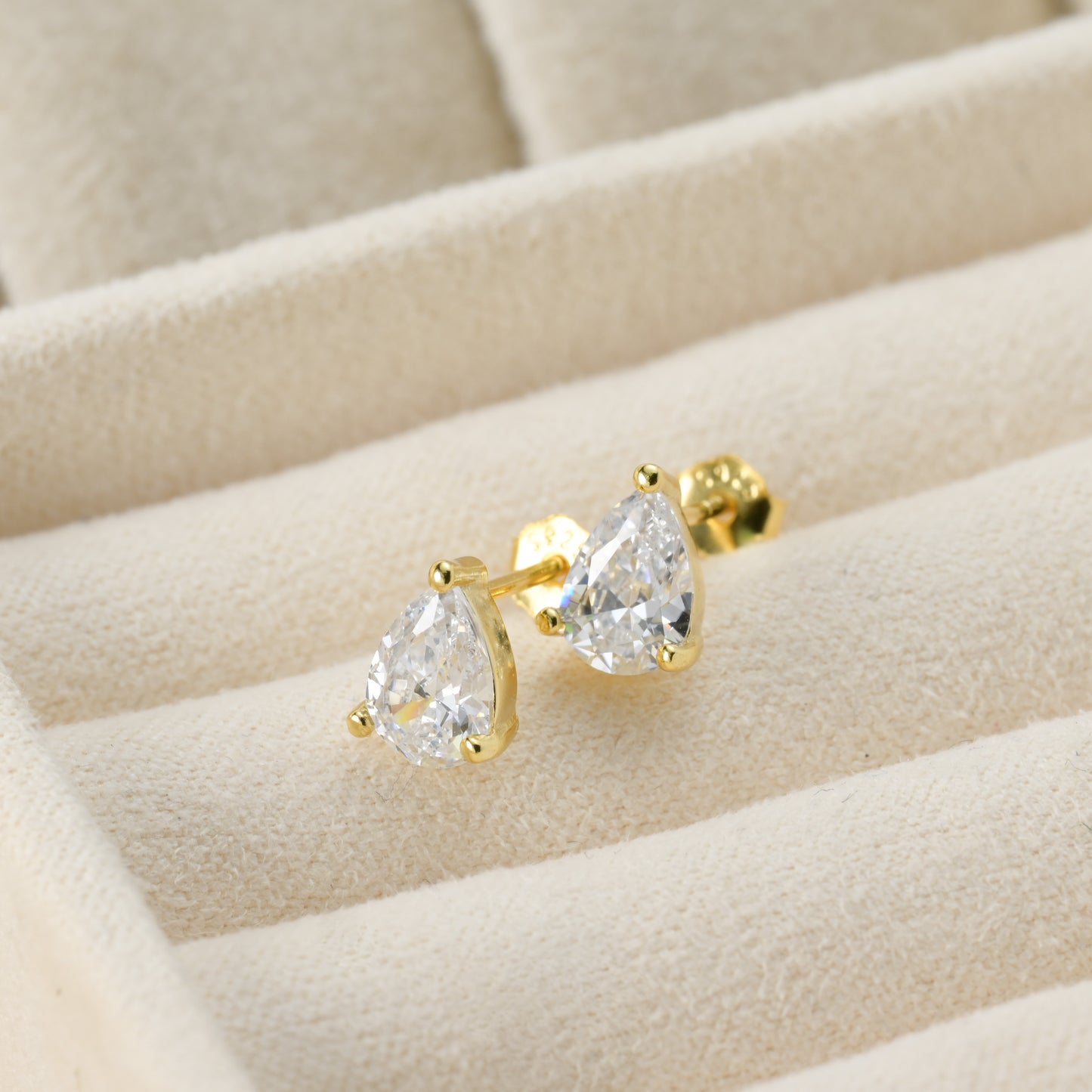 Pear Diamond Studs