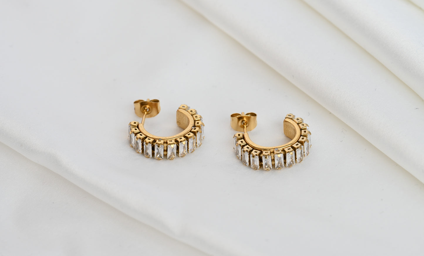Small Diamond Hoops