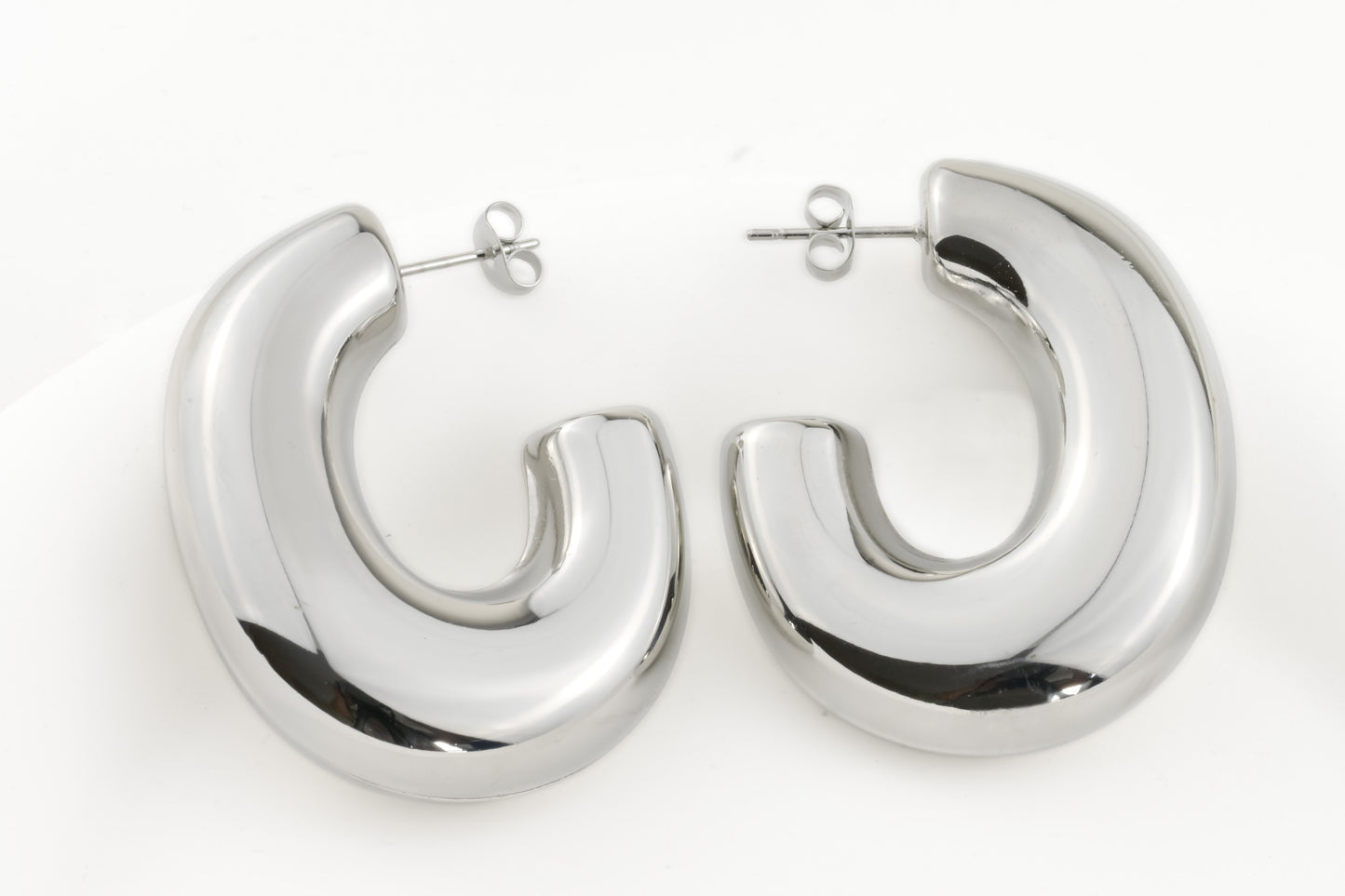 Chunky Elongated Hoops