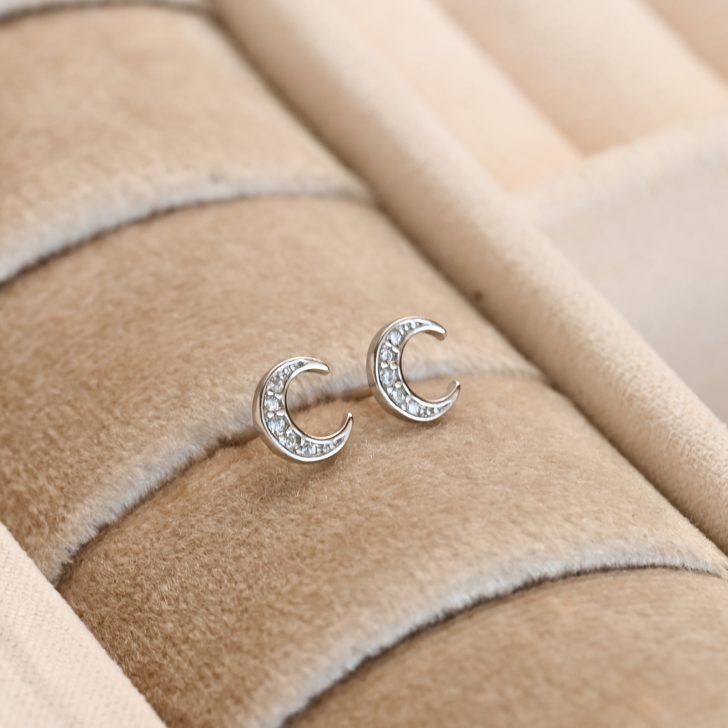 Silver Moon Studs