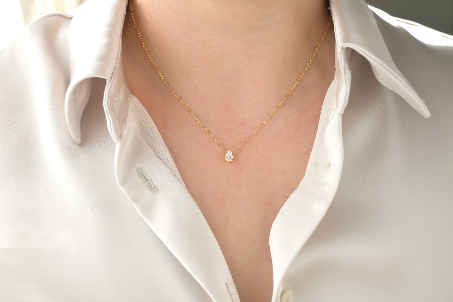 Silver Diamond Necklace