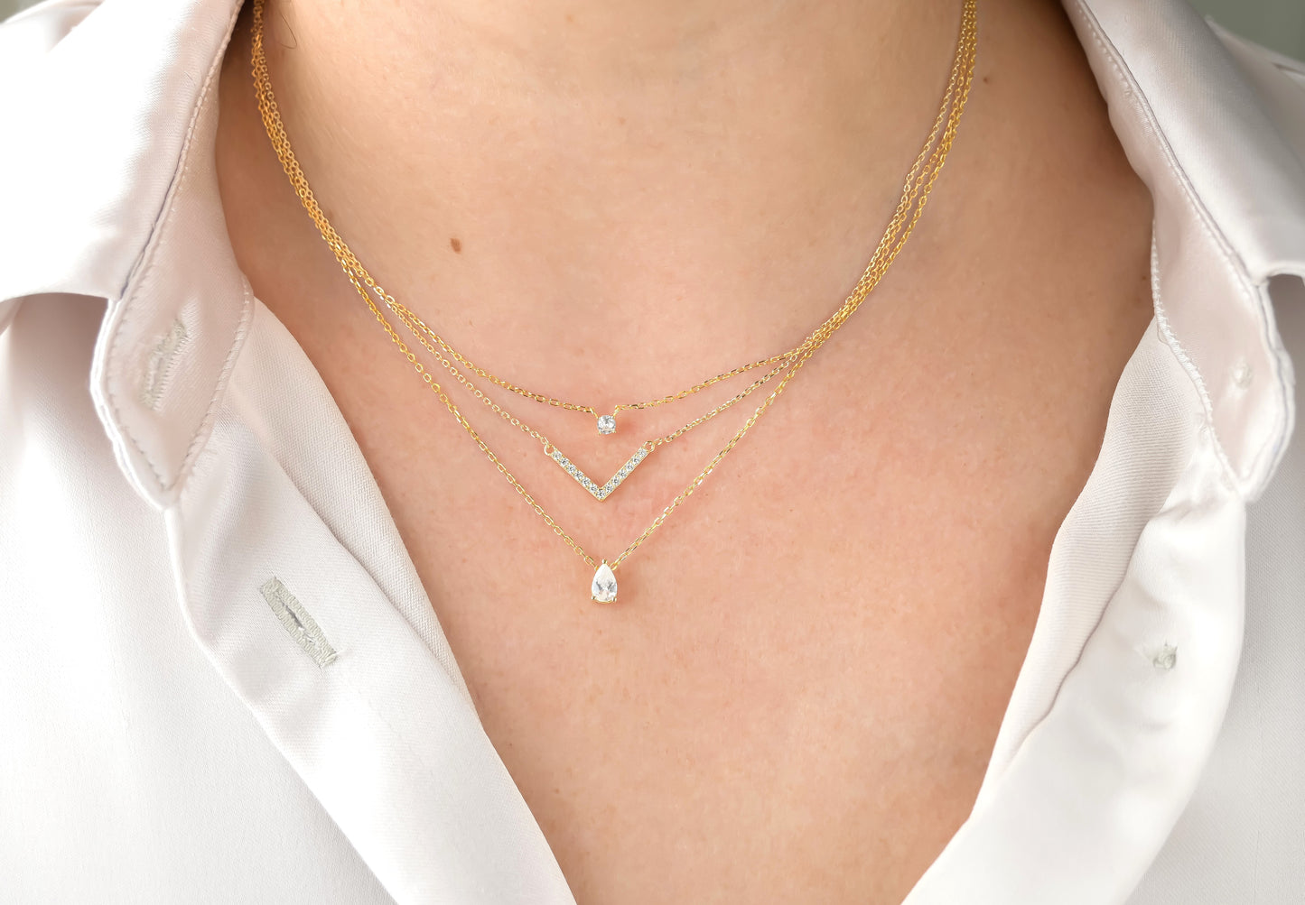 Silver Diamond Necklace