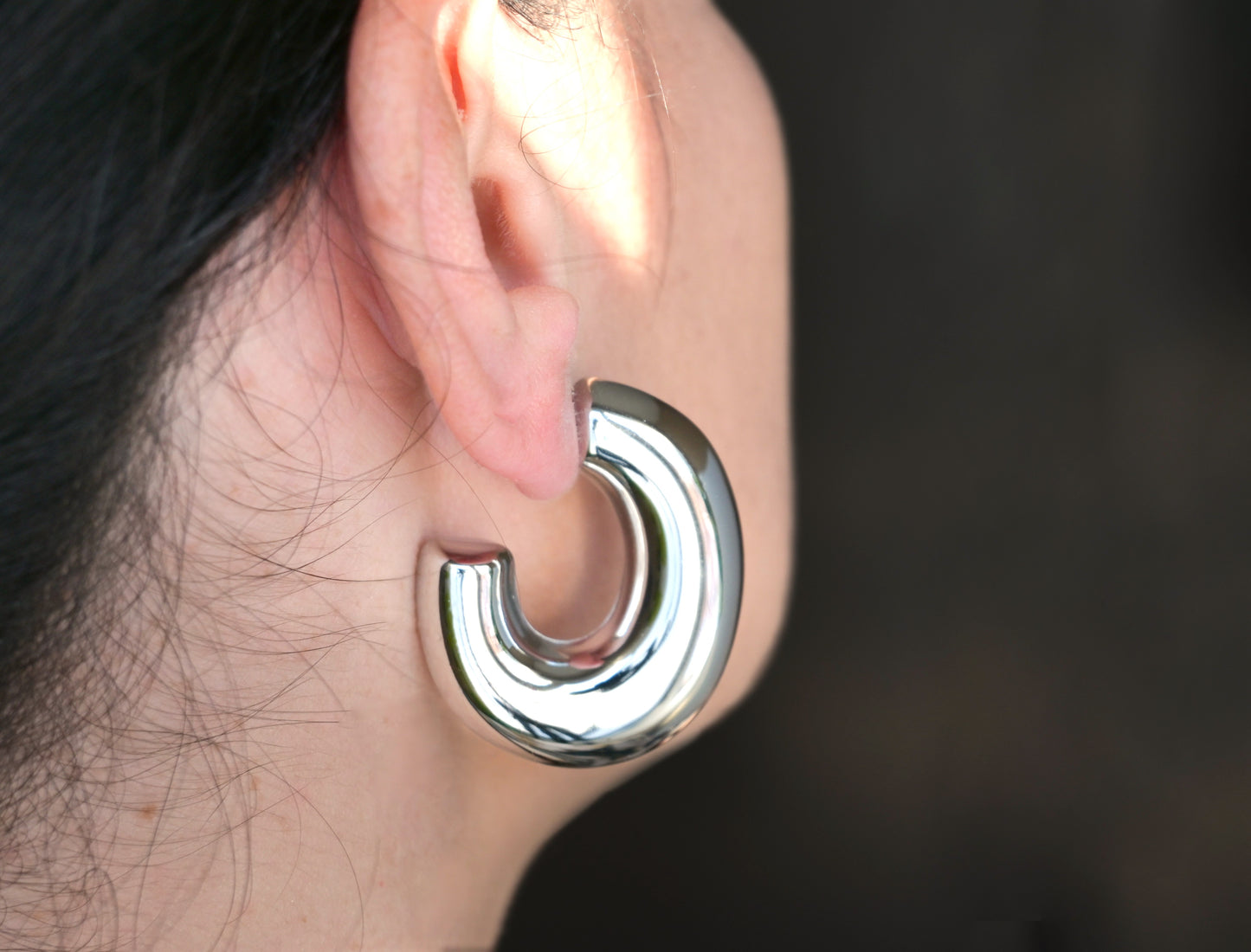 Chunky Elongated Hoops