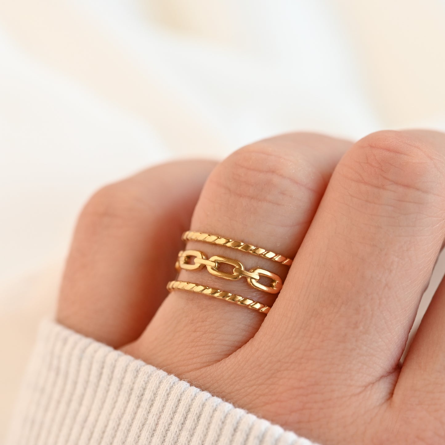Layered Gold Rings