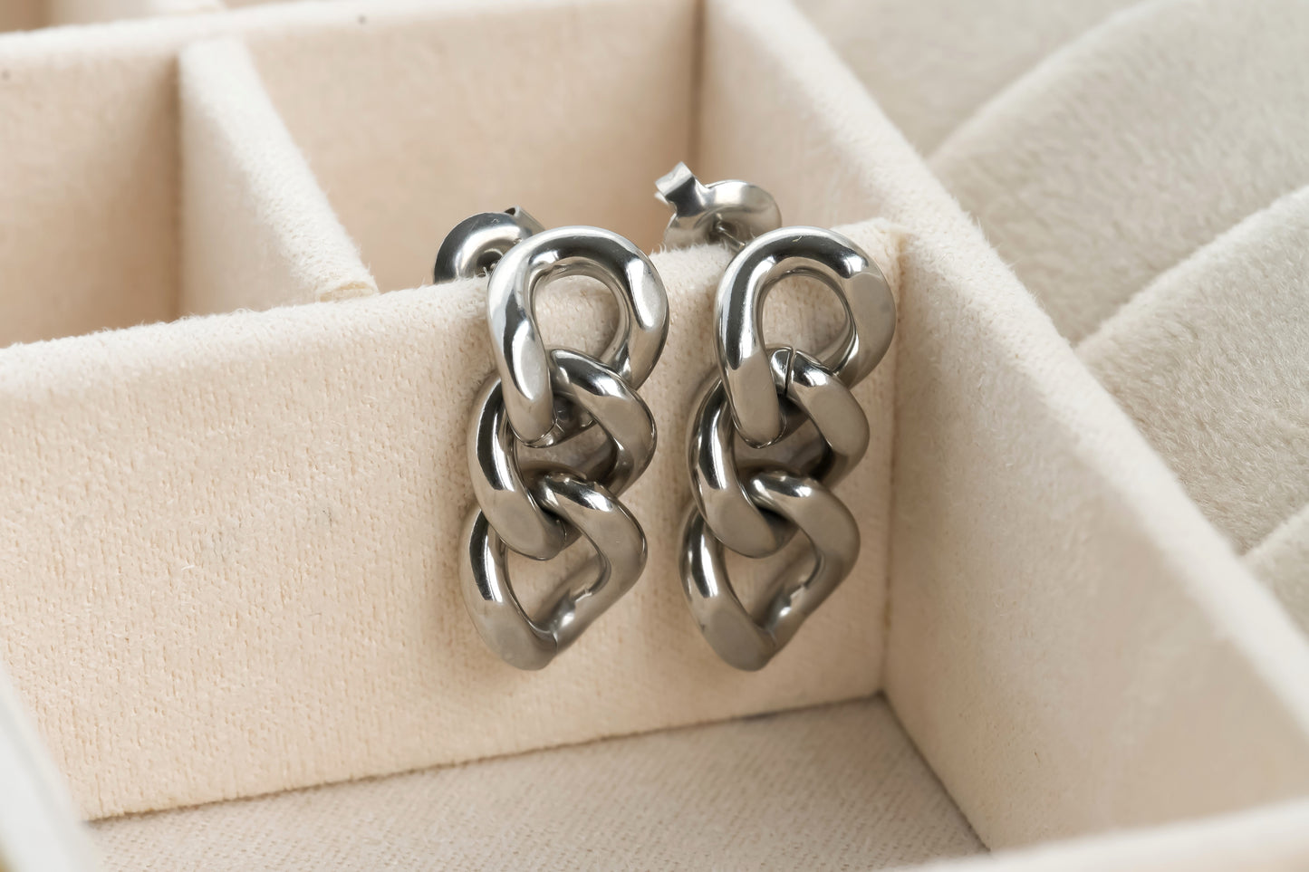 Curb Link Drop Earrings