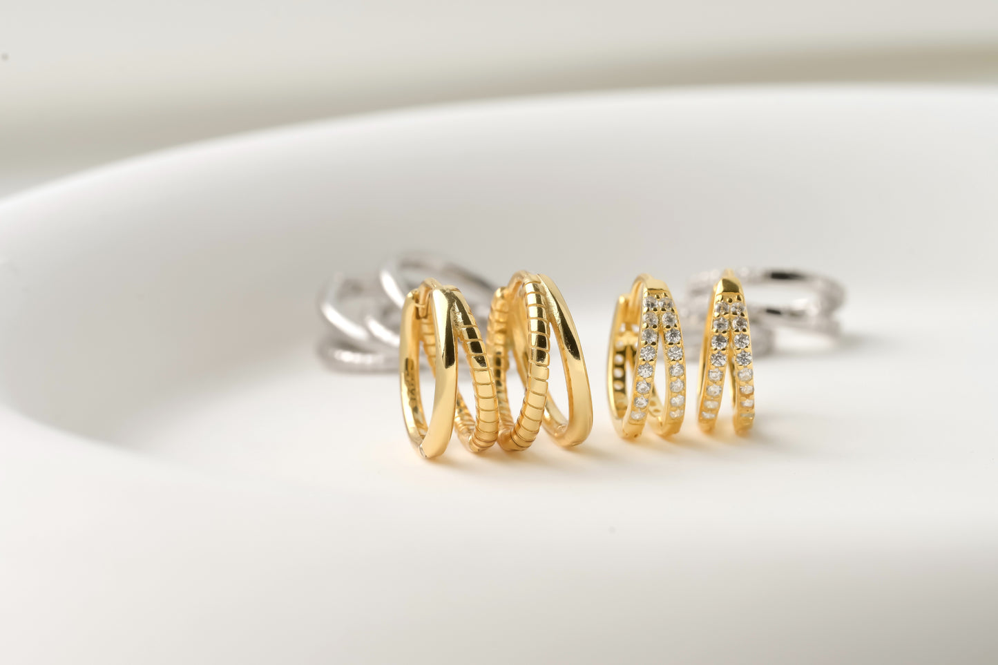 Silver Small Split Hoops