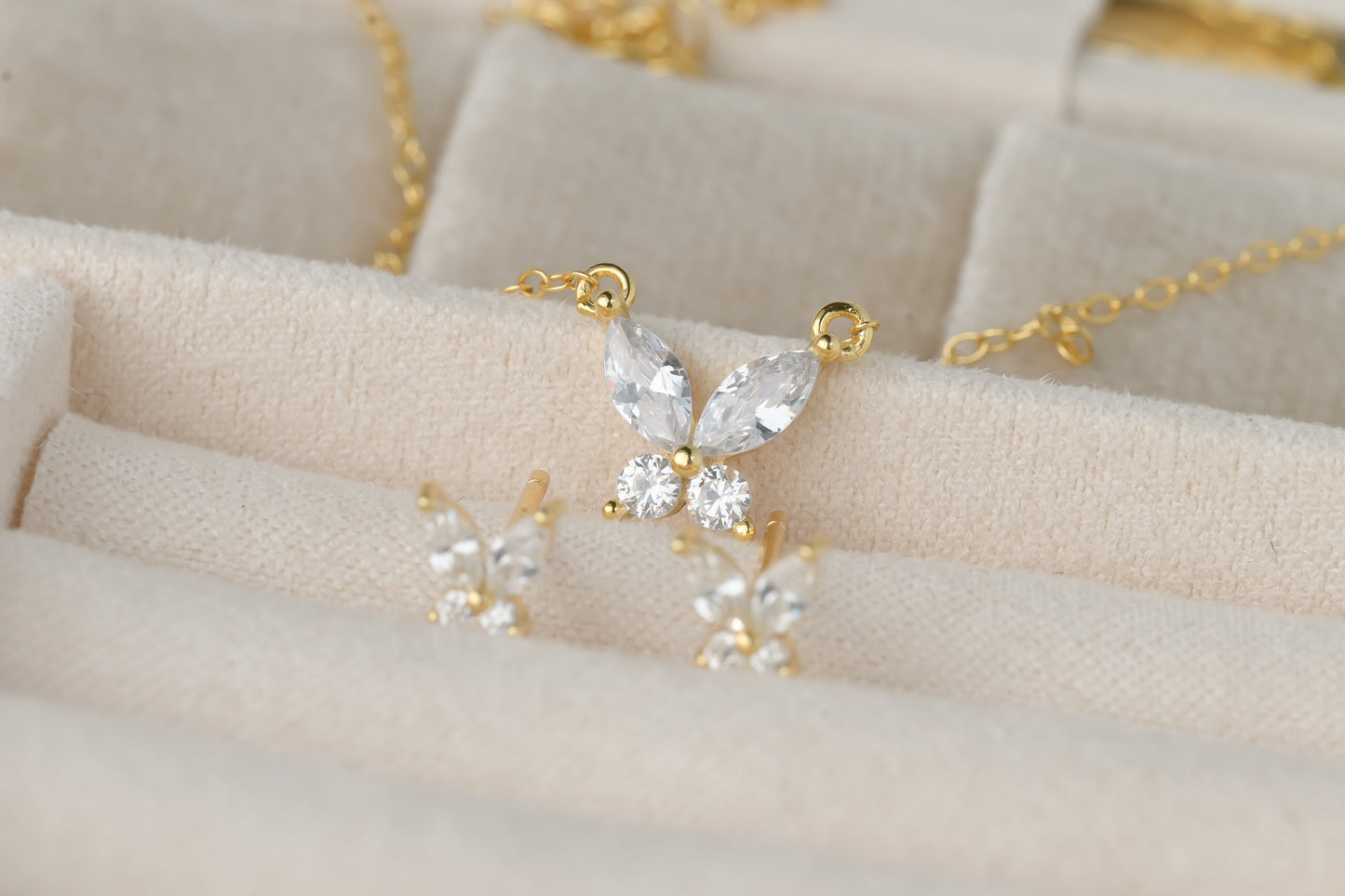 Marquise Butterfly Studs