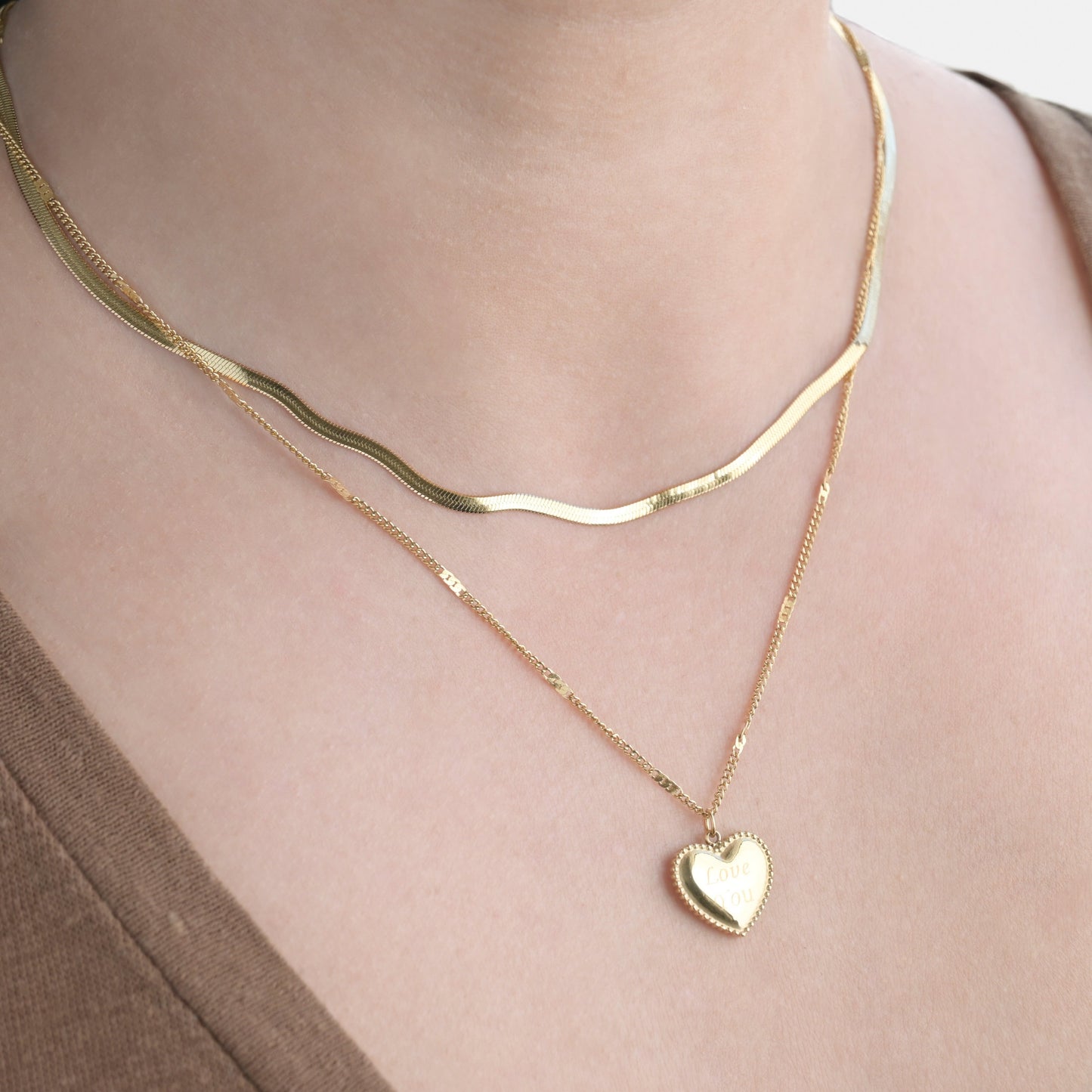 Layered Heart Necklace