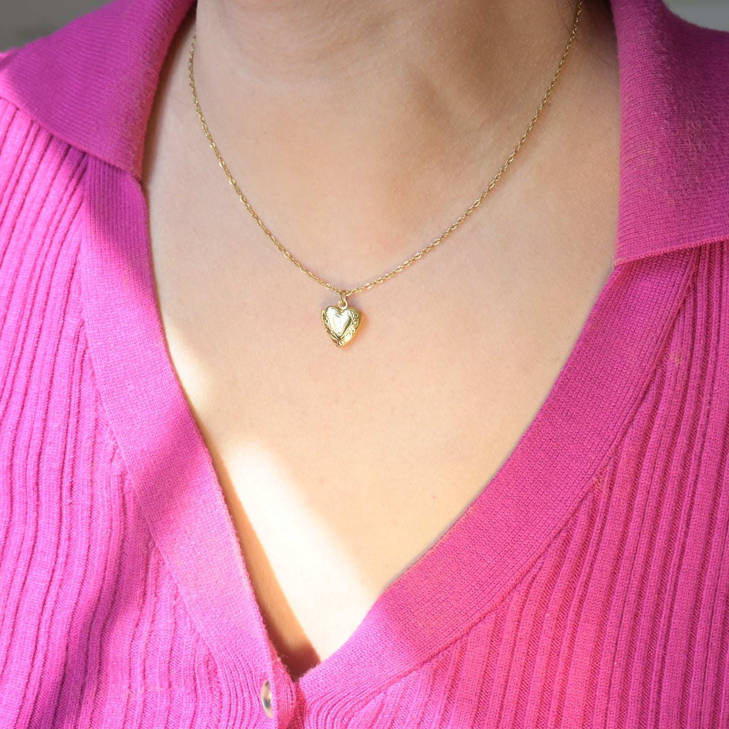 Heart Locket Pendant Necklace