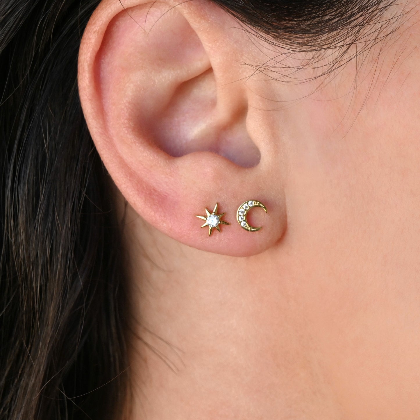 Silver Moon Studs